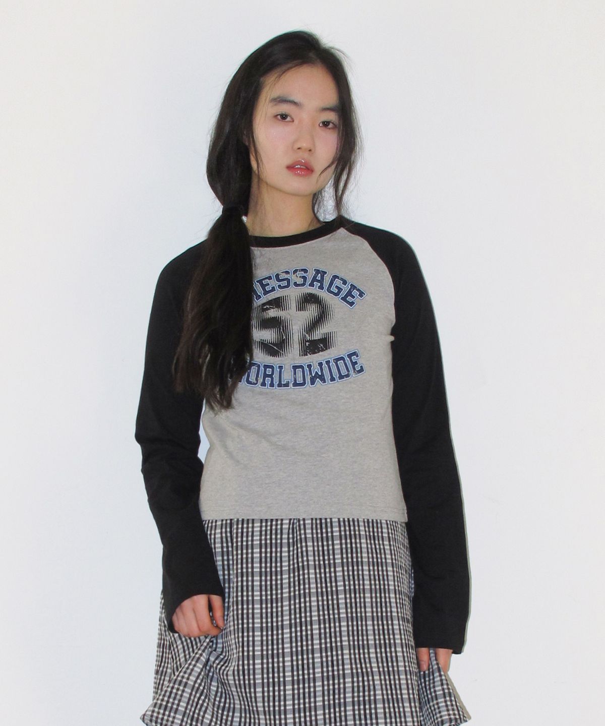 아메스 월드와이드(AMES-WORLDWIDE) VINTAGE 52 RAGLAN LS TEE BLACK