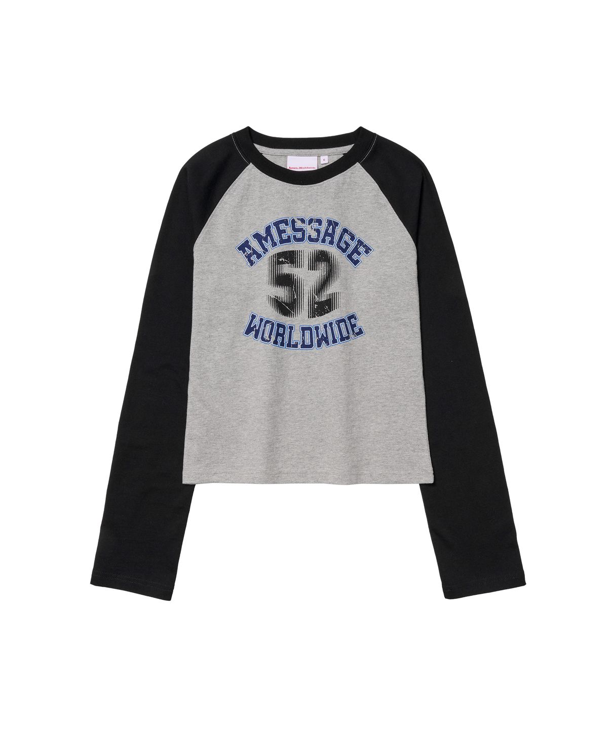 아메스 월드와이드(AMES-WORLDWIDE) VINTAGE 52 RAGLAN LS TEE BLACK