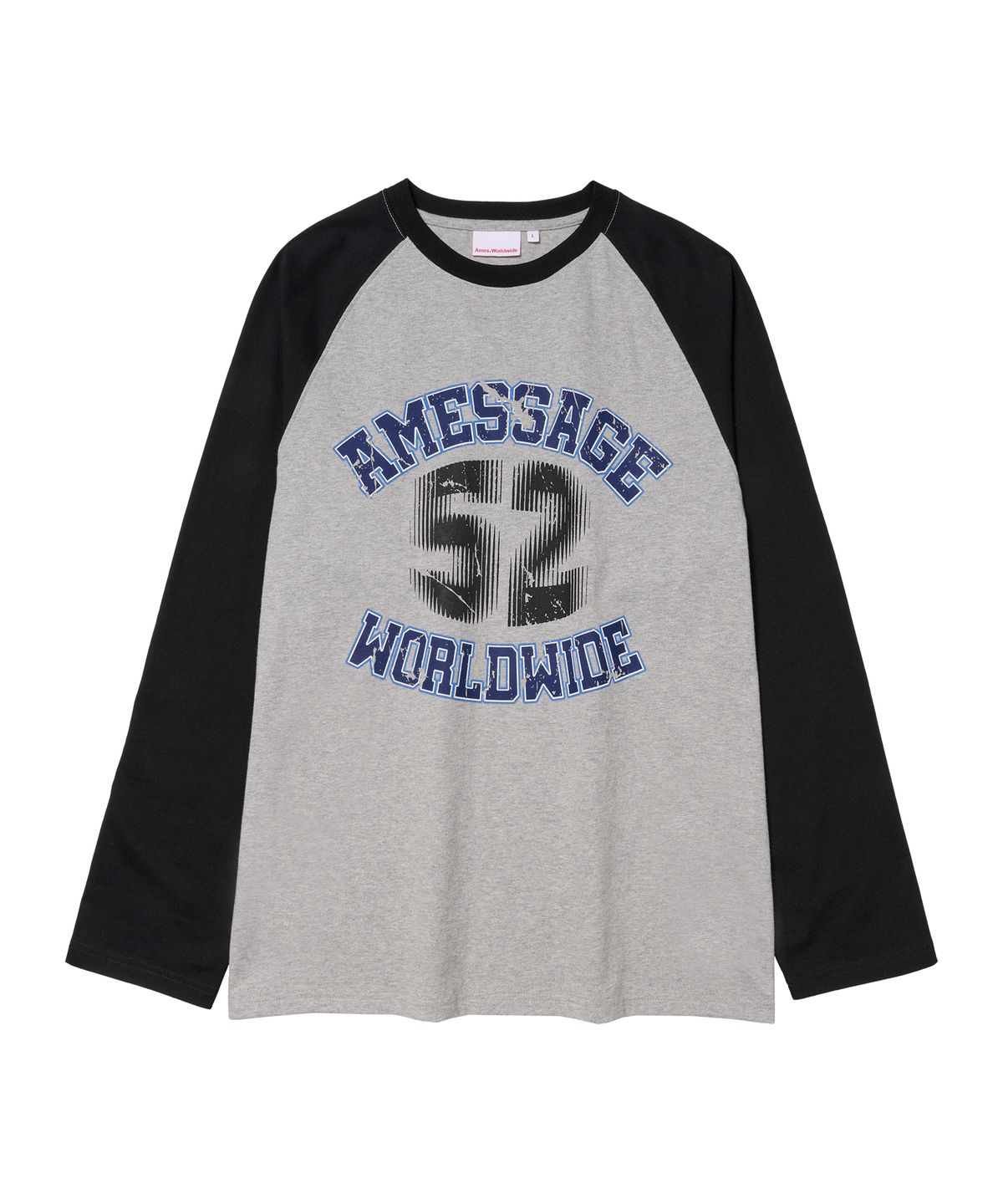 아메스 월드와이드(AMES-WORLDWIDE) VINTAGE 52 RAGLAN LS TEE BLACK