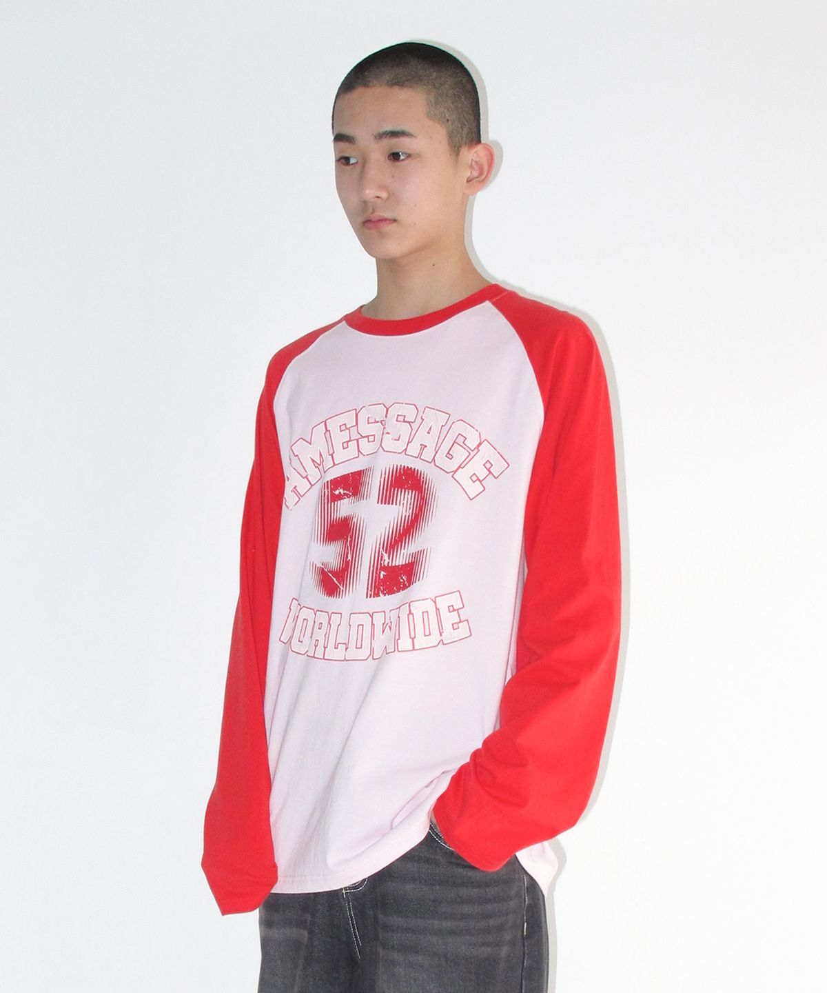 아메스 월드와이드(AMES-WORLDWIDE) VINTAGE 52 RAGLAN LS TEE RED