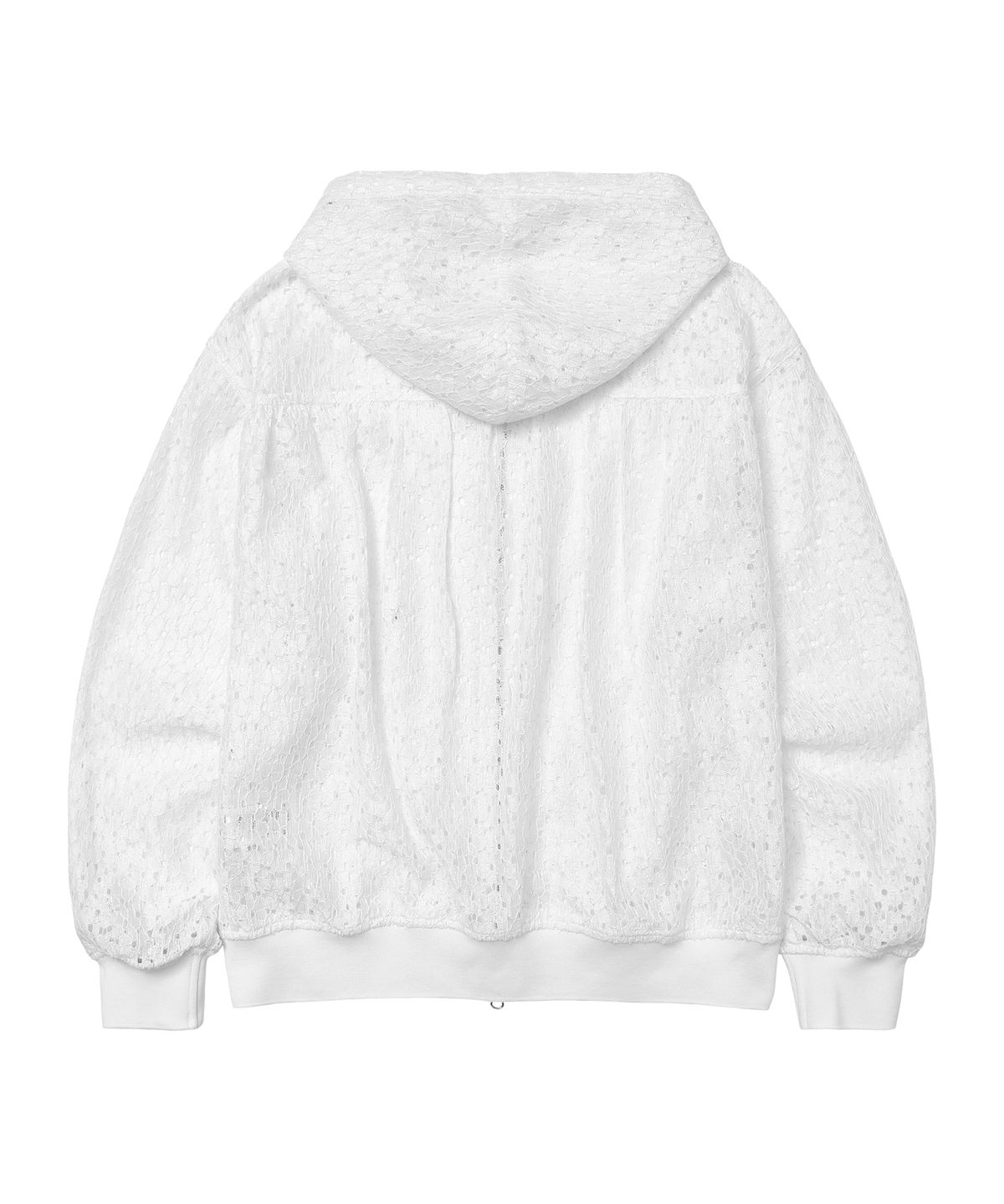 아메스 월드와이드(AMES-WORLDWIDE) LACE HOODIE ZIP-UP IVORY