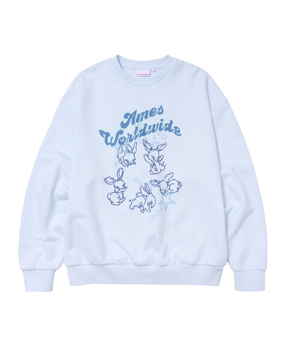 아메스 월드와이드(AMES-WORLDWIDE) STAR RABBIT DRAWING SWEATSHIRT BLUE