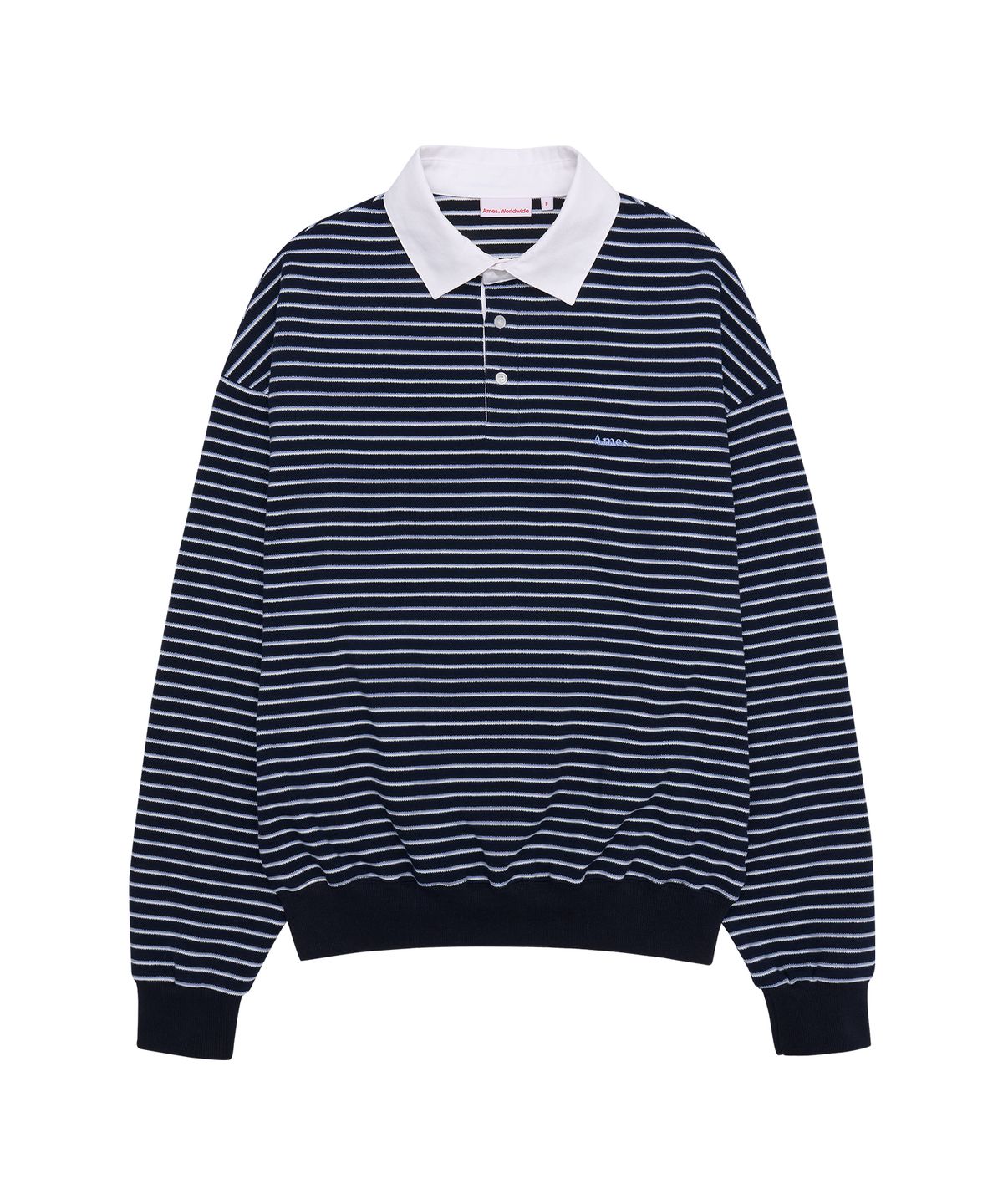 아메스 월드와이드(AMES-WORLDWIDE) RUGBY STRIPE SWEATSHIRT NAVY