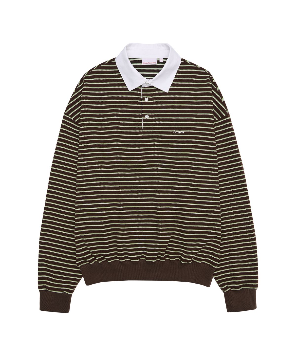 아메스 월드와이드(AMES-WORLDWIDE) RUGBY STRIPE SWEATSHIRT BROWN