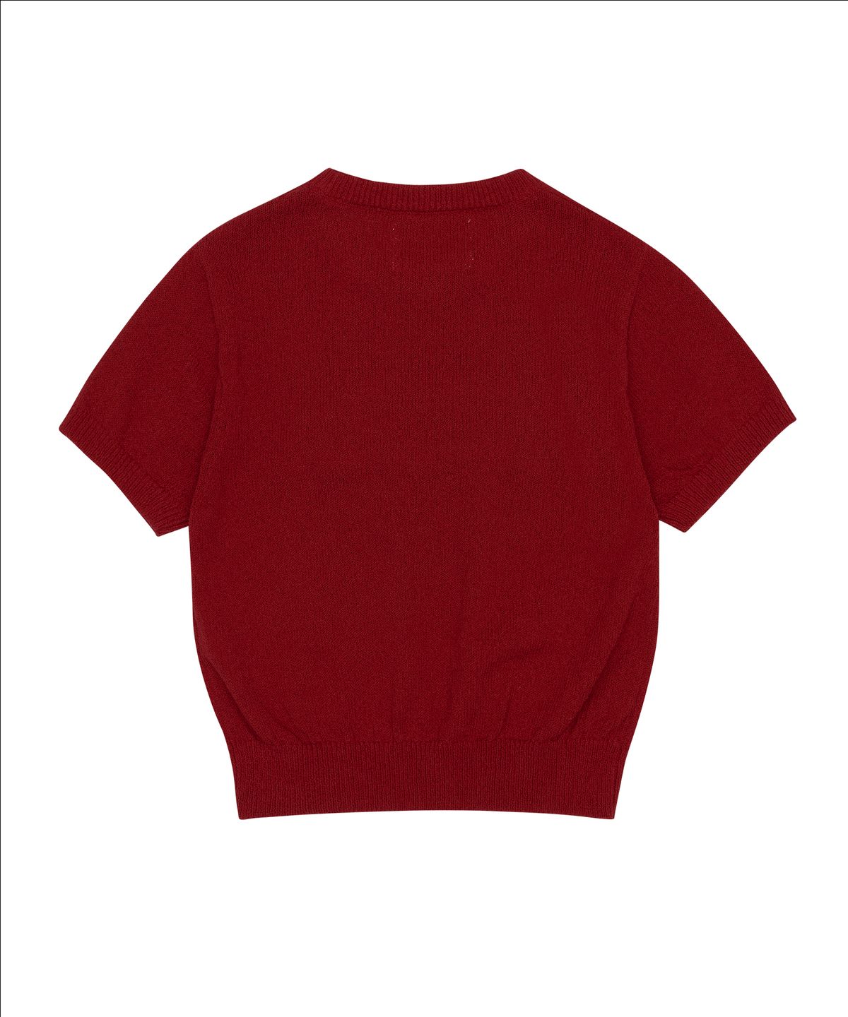 아메스 월드와이드(AMES-WORLDWIDE) HAIRY LOGO SHORT SLEEVE KNIT RED