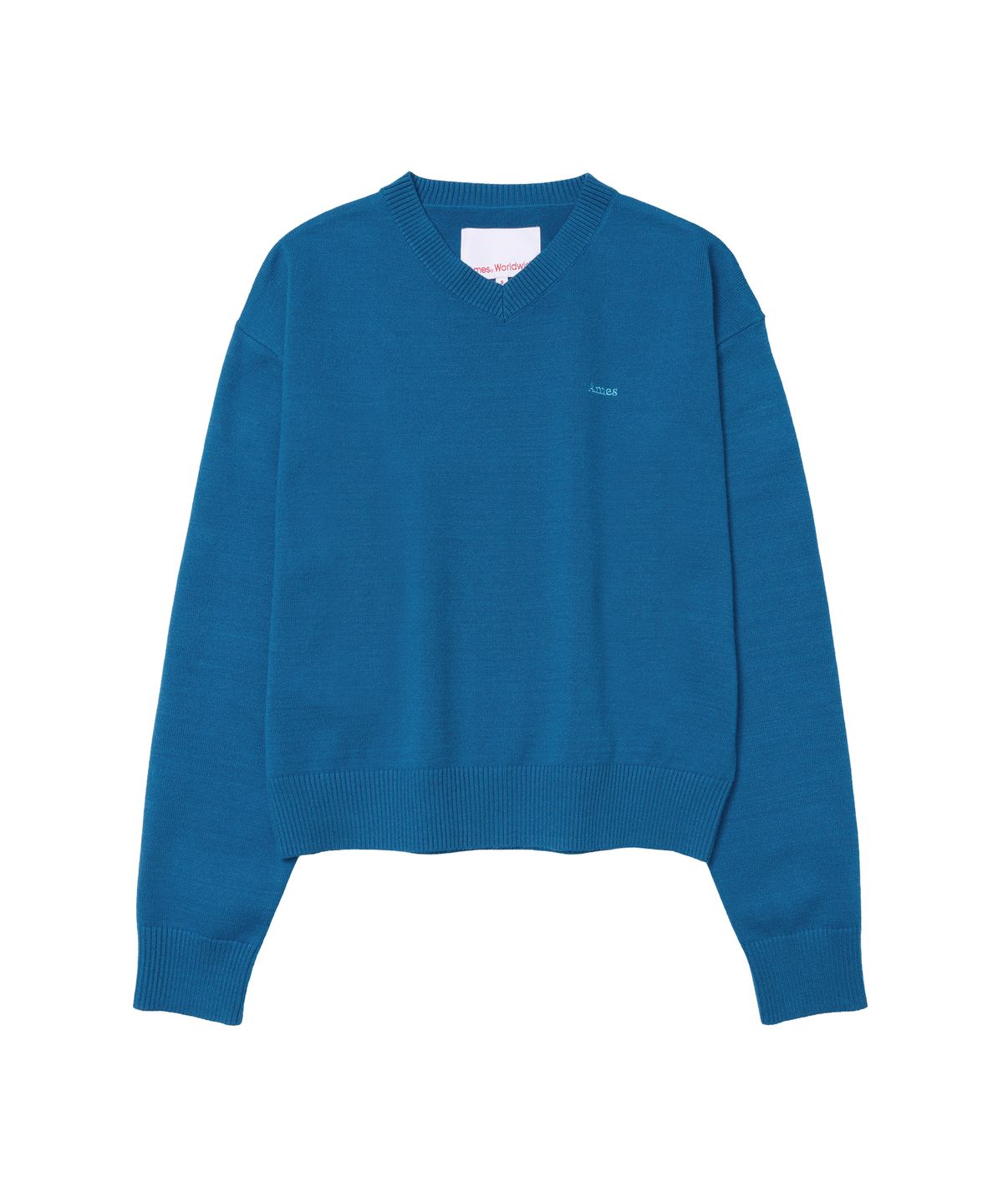 아메스 월드와이드(AMES-WORLDWIDE) BASIC V NECK KNIT BLUE