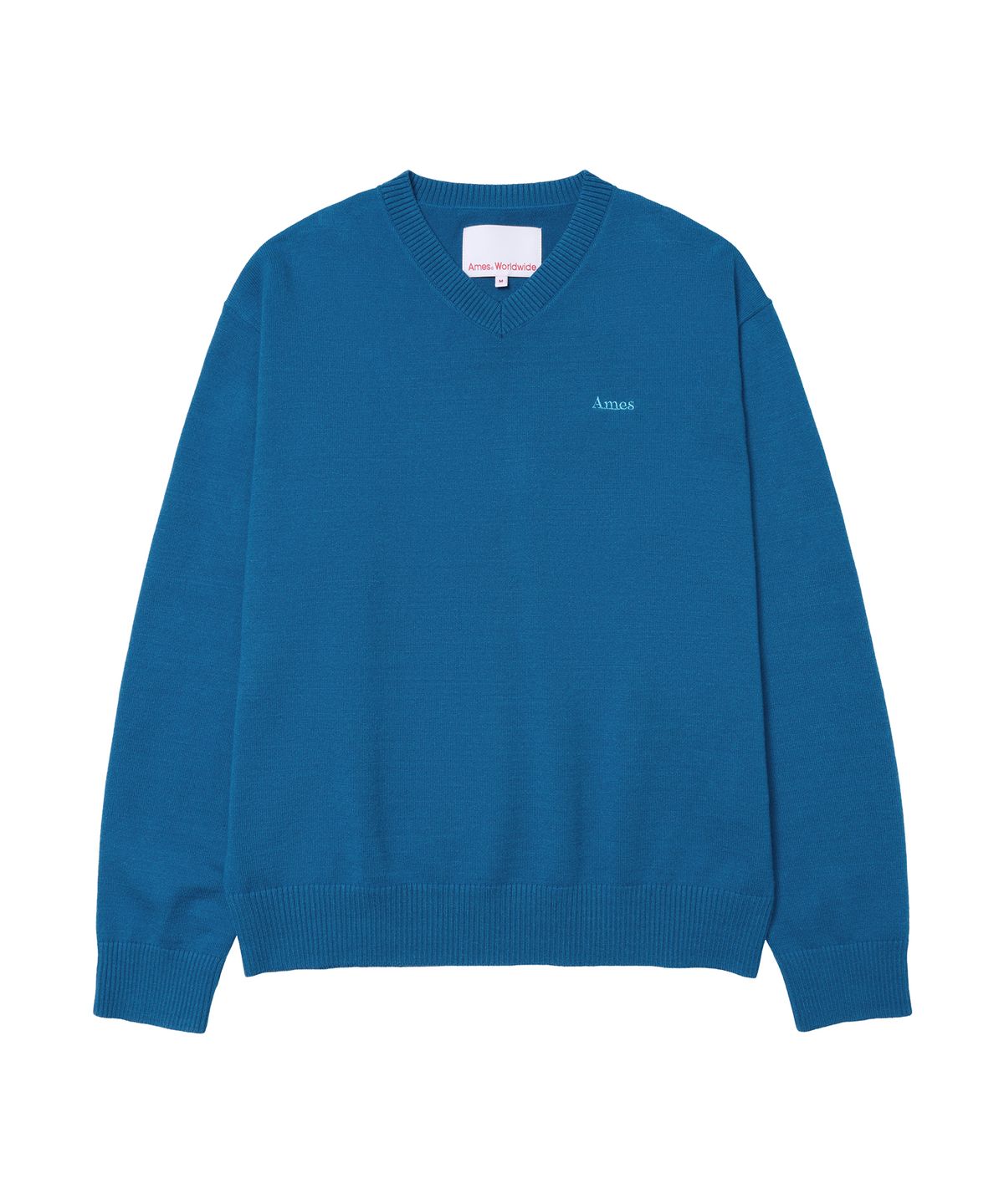 아메스 월드와이드(AMES-WORLDWIDE) BASIC V NECK KNIT BLUE