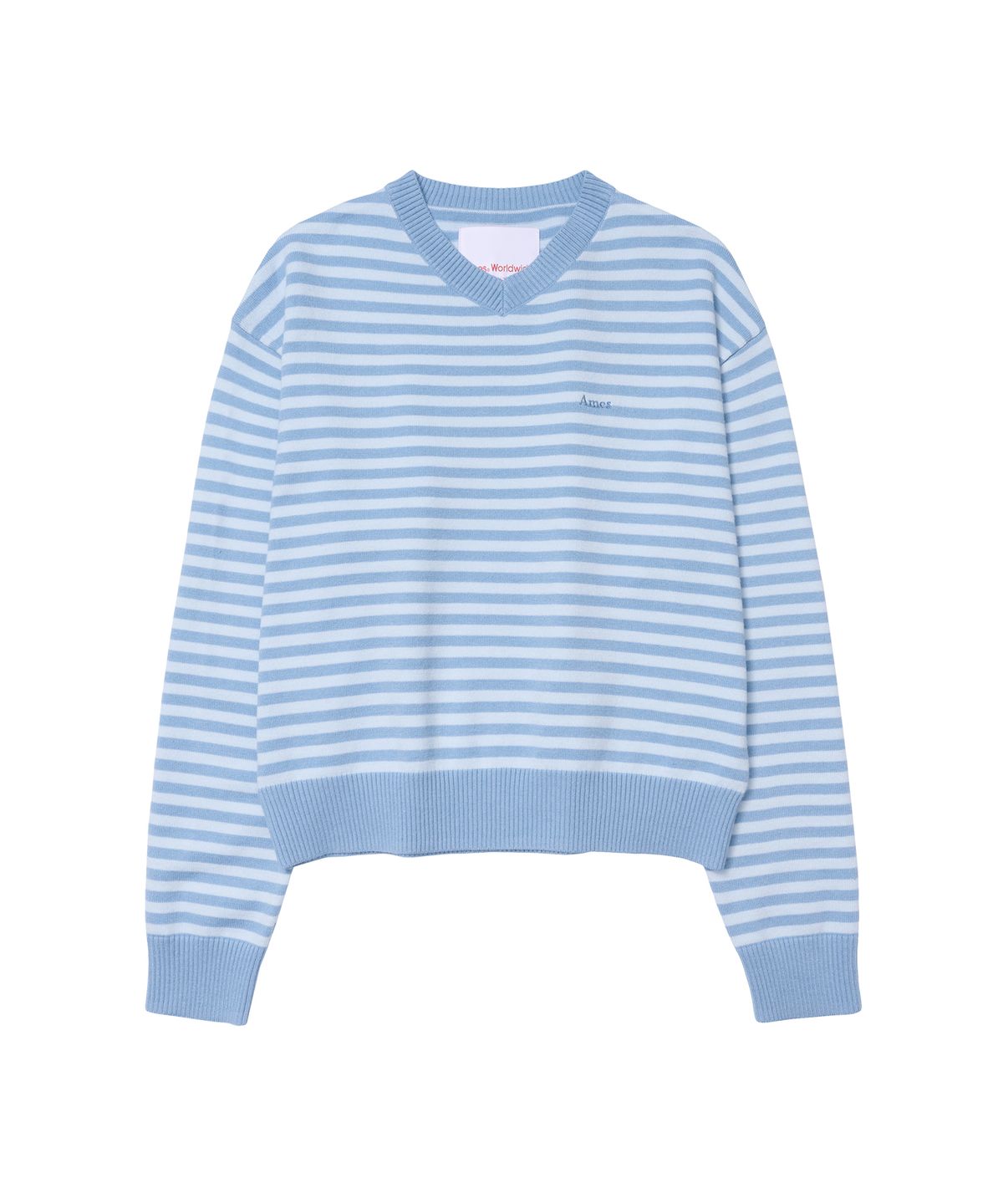 아메스 월드와이드(AMES-WORLDWIDE) BASIC V NECK KNIT LIGHT BLUE