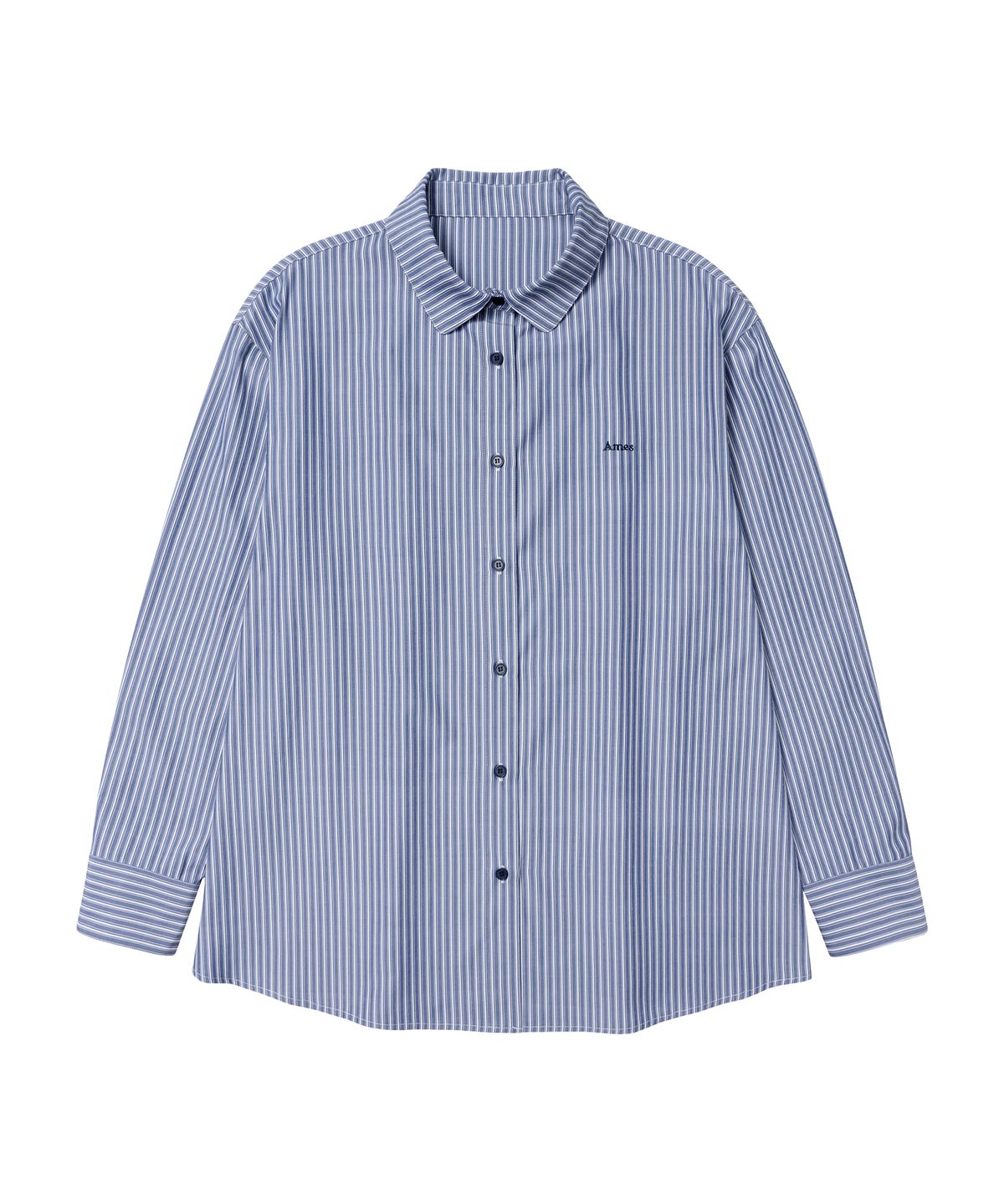 아메스 월드와이드(AMES-WORLDWIDE) OVER FIT STRIPE SHIRTS BLUE