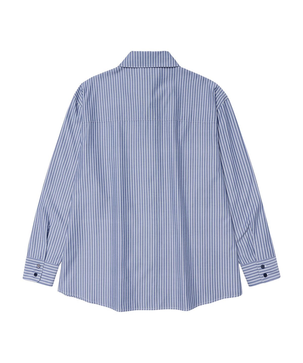 아메스 월드와이드(AMES-WORLDWIDE) OVER FIT STRIPE SHIRTS BLUE