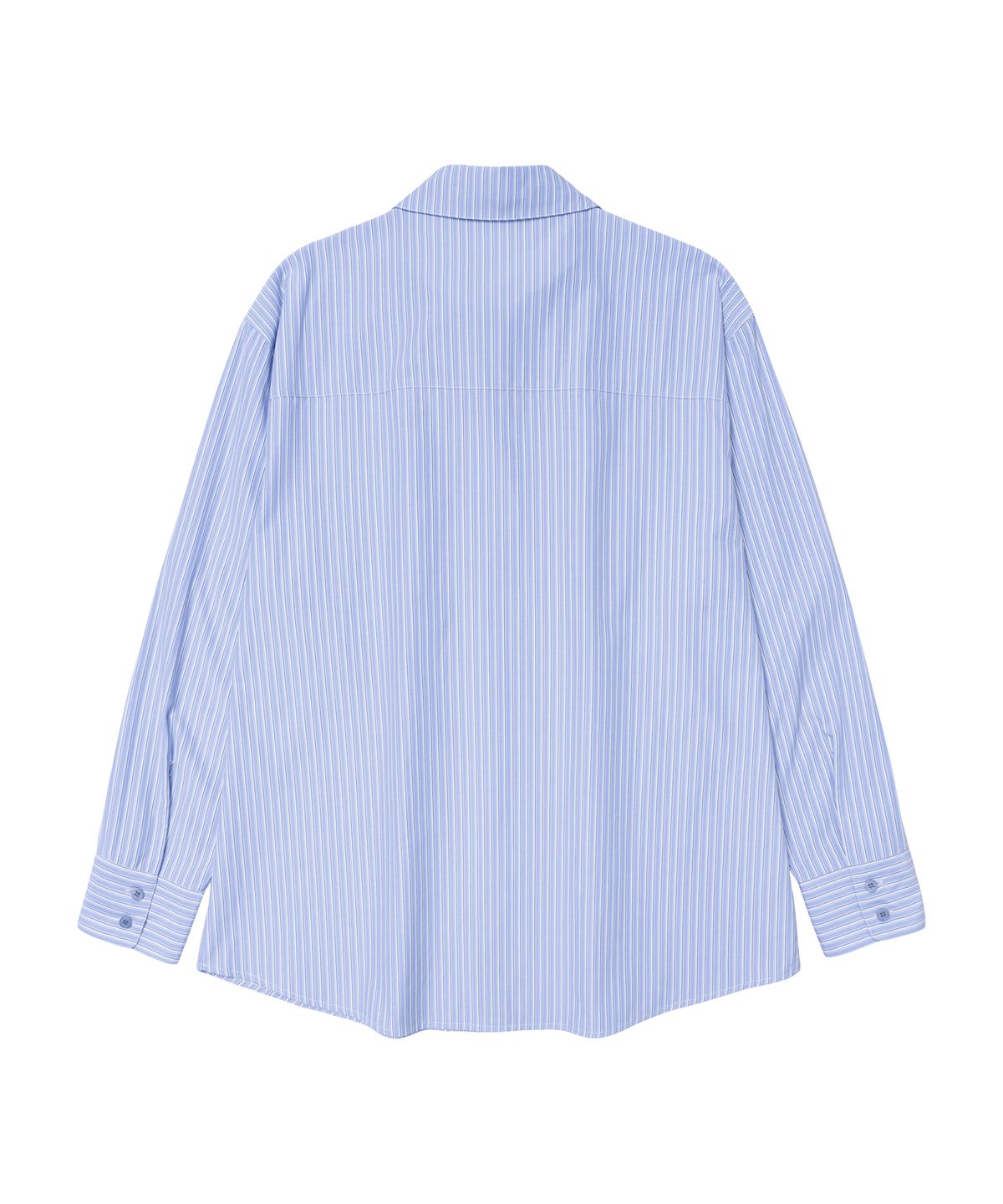 아메스 월드와이드(AMES-WORLDWIDE) OVER FIT STRIPE SHIRTS LIGHT BLUE