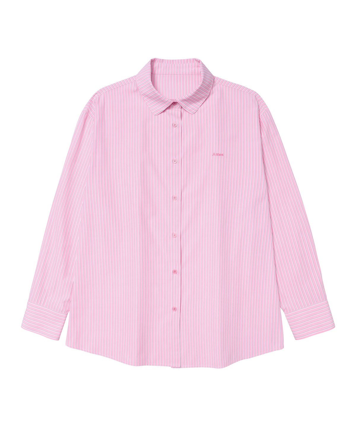 아메스 월드와이드(AMES-WORLDWIDE) OVER FIT STRIPE SHIRTS PINK