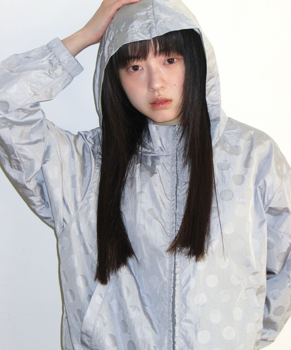 아메스 월드와이드(AMES-WORLDWIDE) GLOSSY DOT WINDBREAKER BLUE