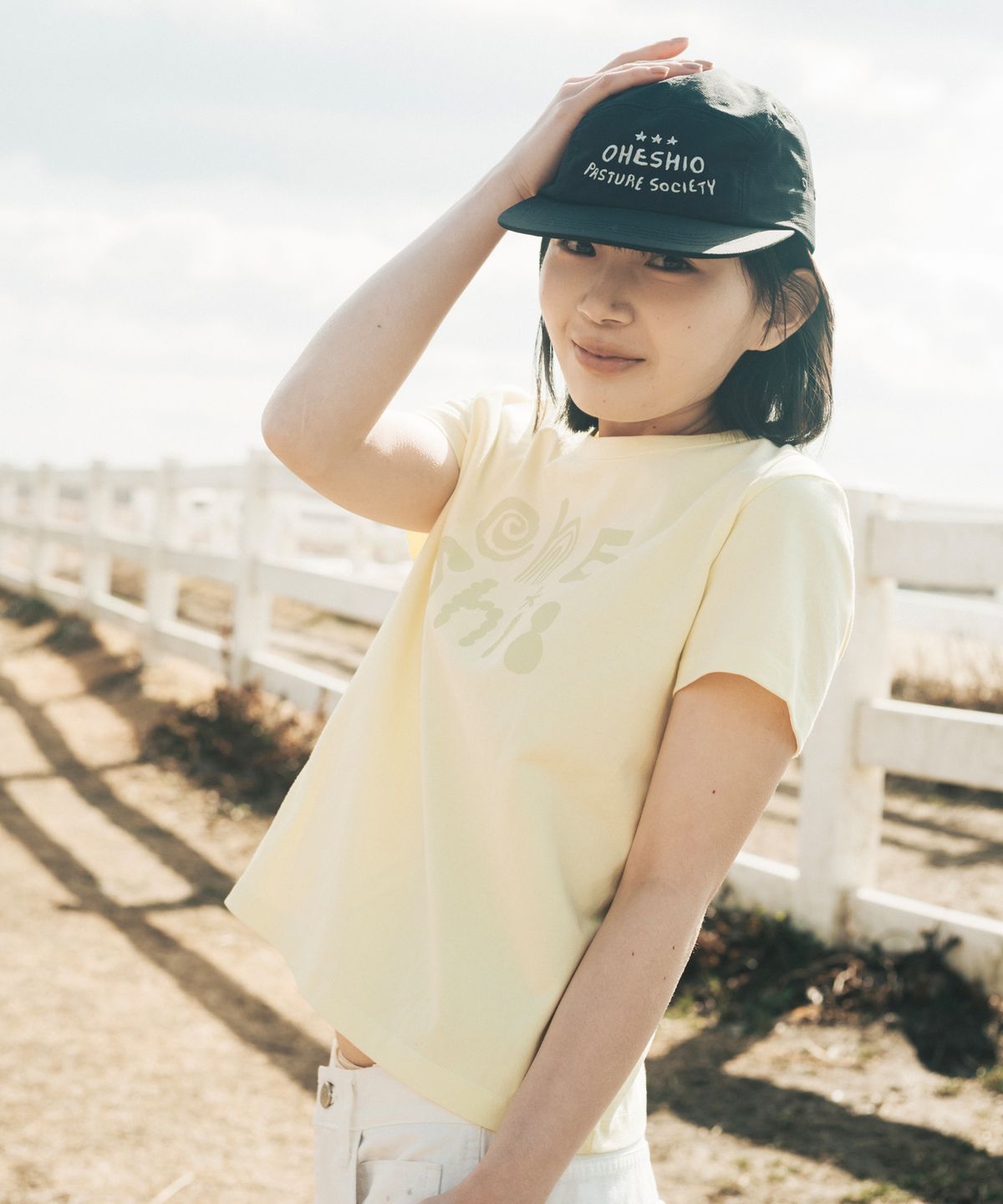 오헤시오(OHESHIO) SOCIETY LOGO NYLON CAMP CAP, BLACK