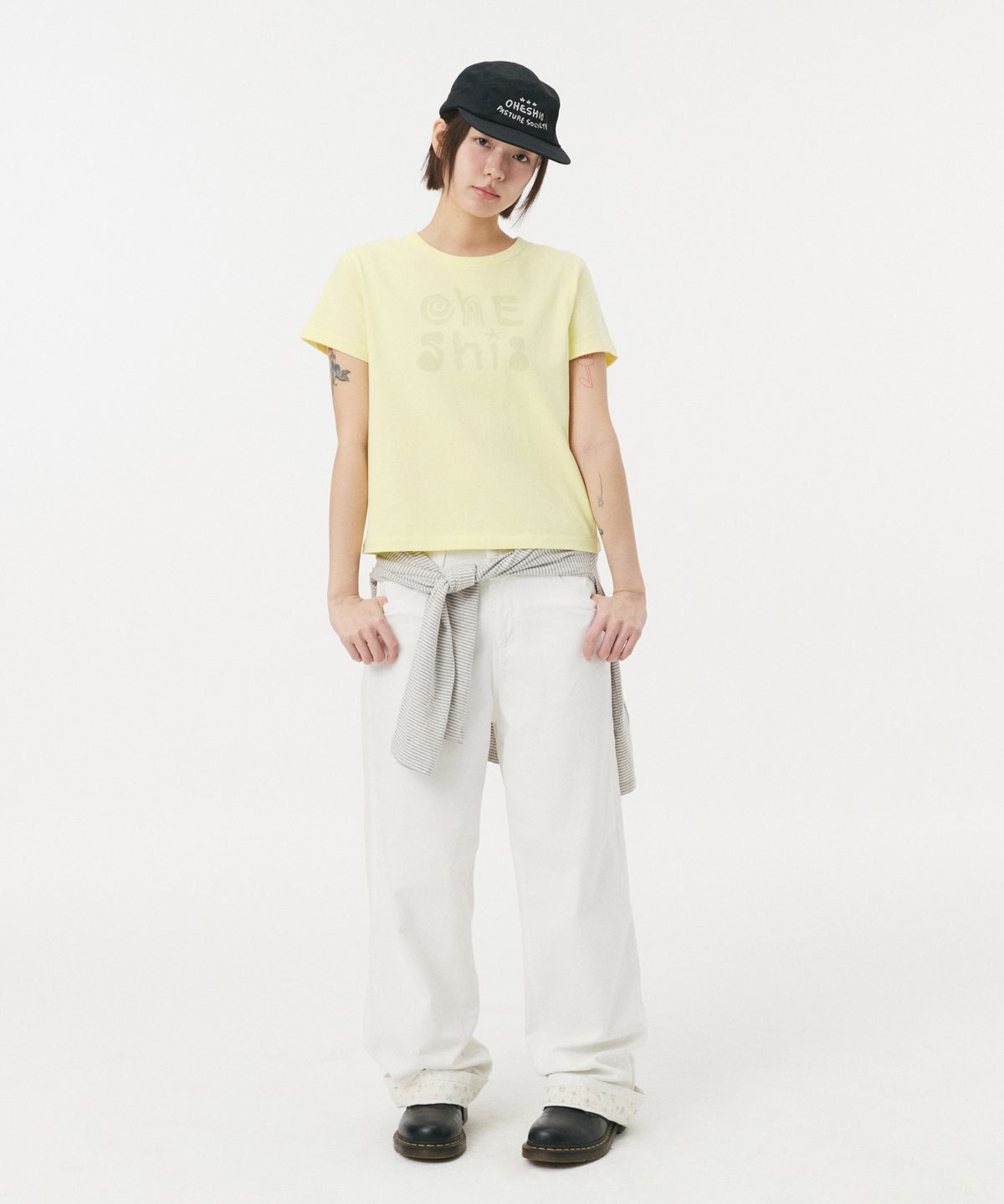 오헤시오(OHESHIO) SOCIETY LOGO NYLON CAMP CAP, BLACK