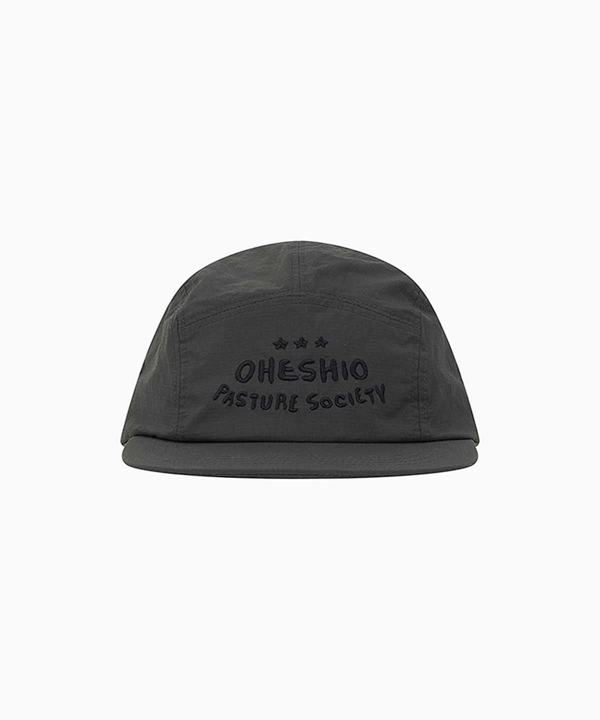 오헤시오(OHESHIO) SOCIETY LOGO NYLON CAMP CAP, CHARCOAL