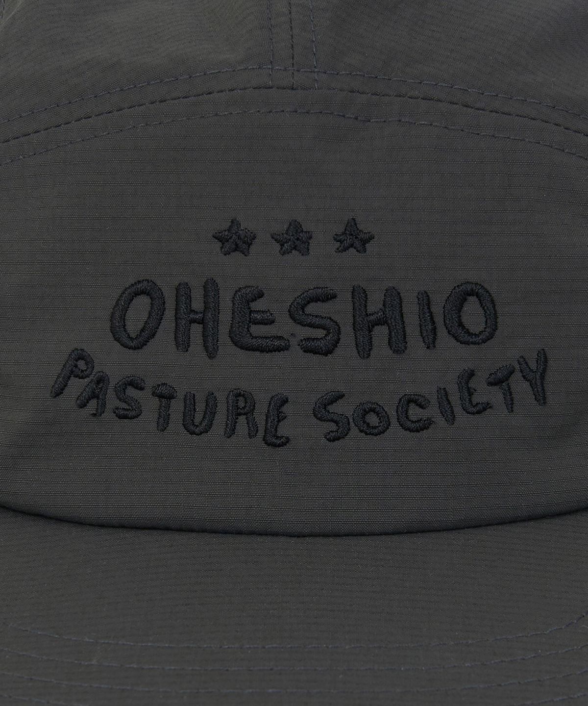 오헤시오(OHESHIO) SOCIETY LOGO NYLON CAMP CAP, CHARCOAL