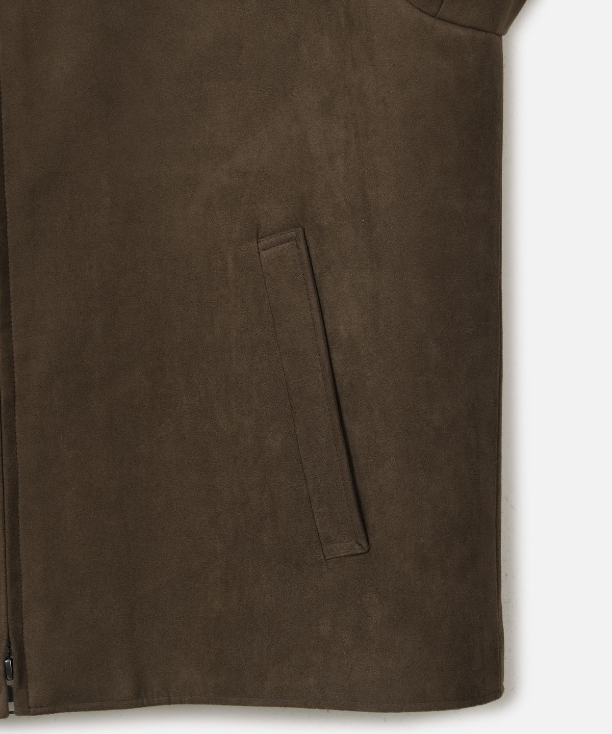 247시리즈(247SERIES) 스웨이드 크롭 재킷 DARK BROWN