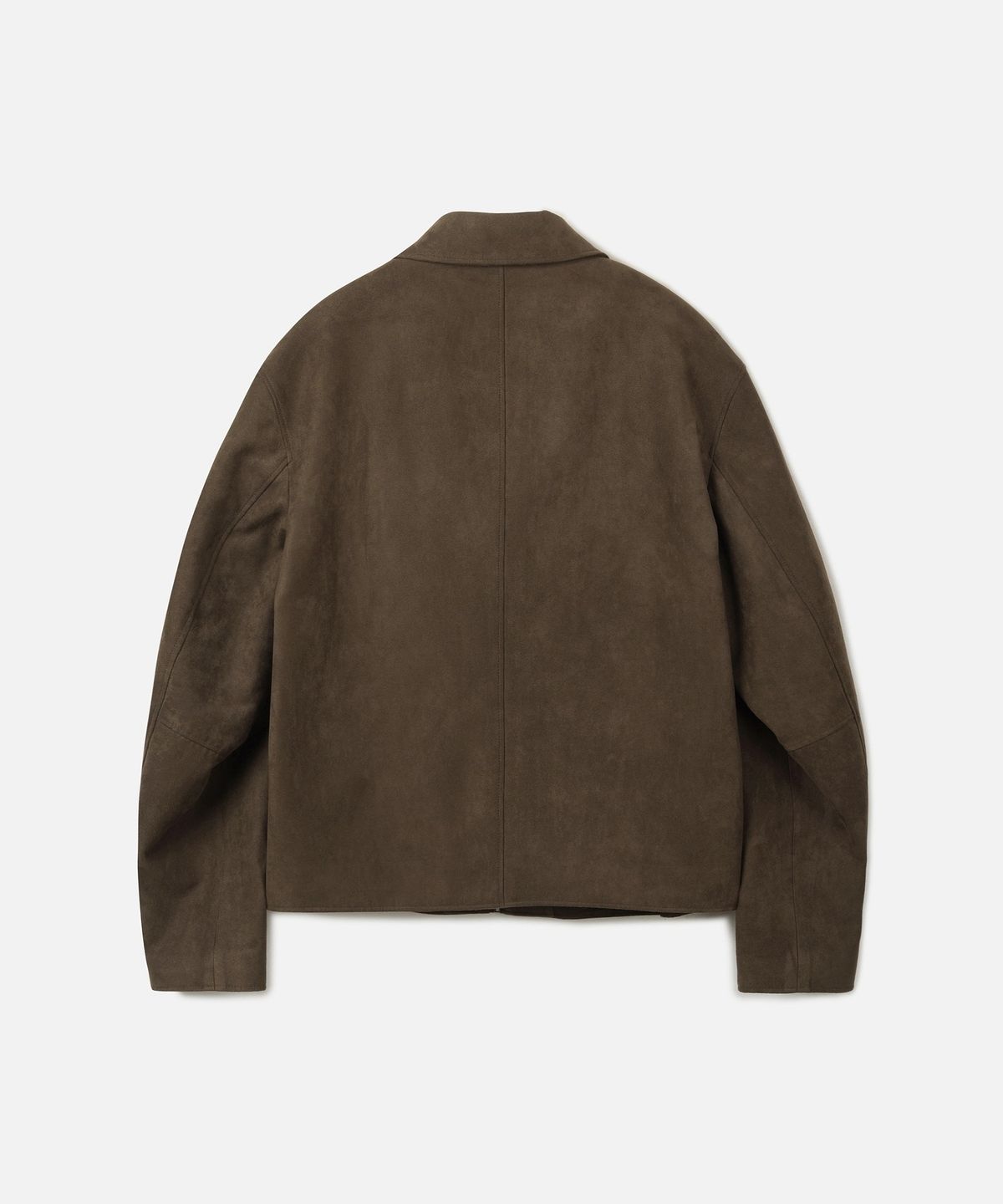 247시리즈(247SERIES) 스웨이드 크롭 재킷 DARK BROWN