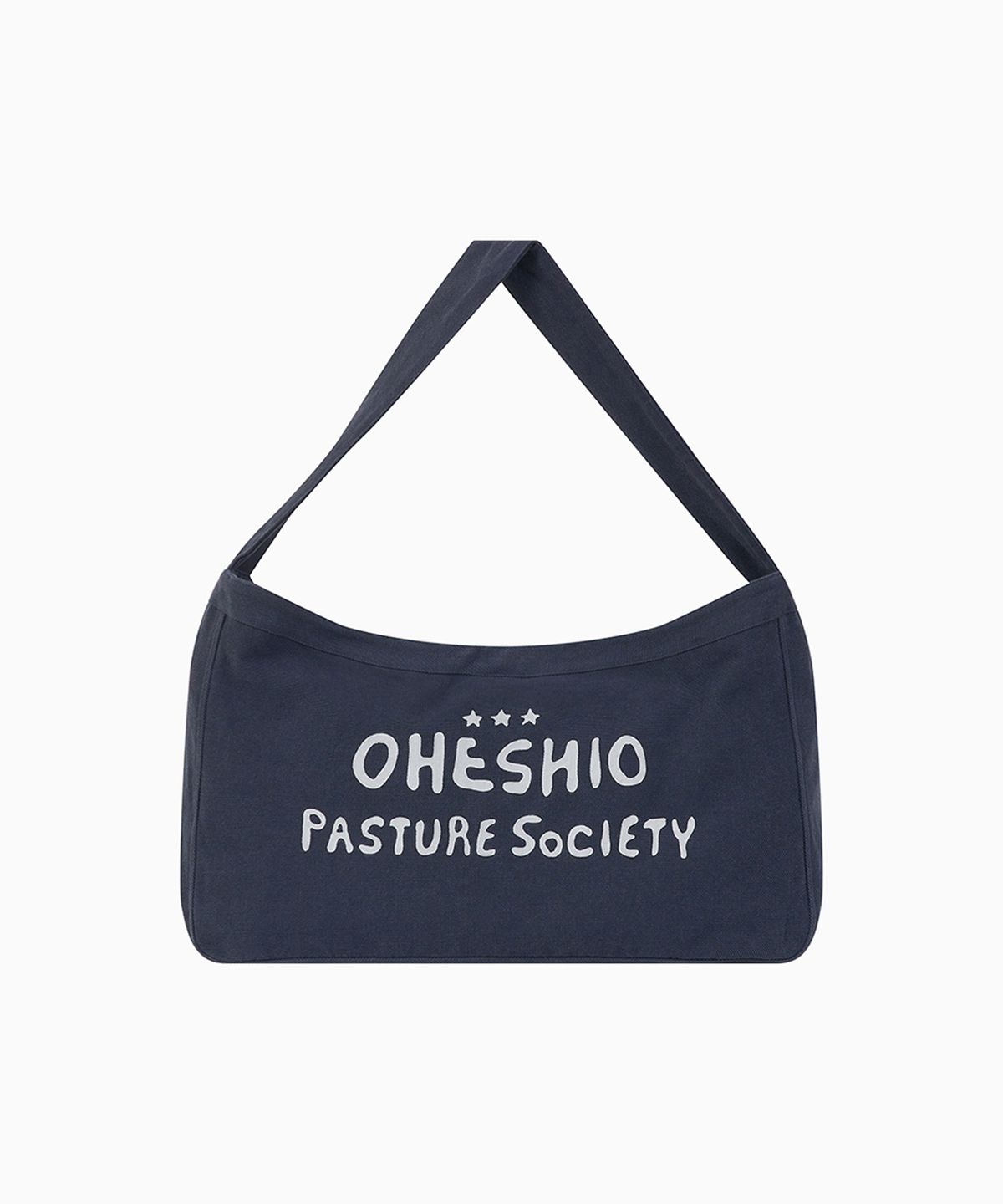 오헤시오(OHESHIO) VINTAGE COTTON LOGO MAIL BAG, NAVY