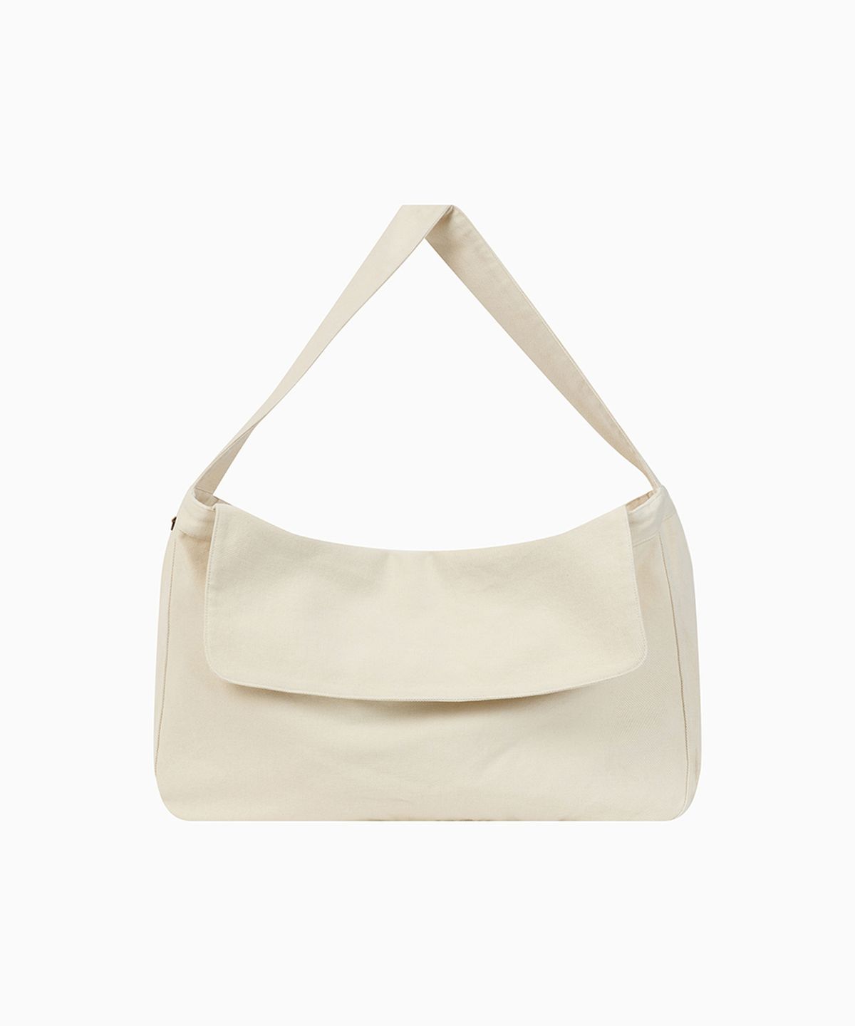 오헤시오(OHESHIO) VINTAGE COTTON LOGO MAIL BAG, CREAM