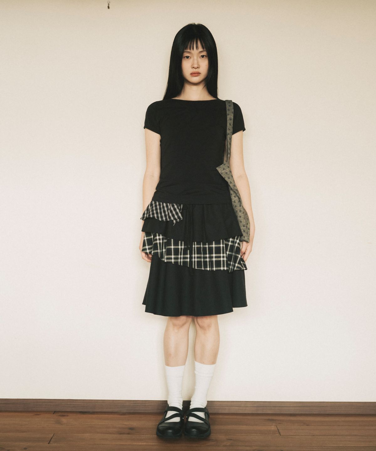 오헤시오(OHESHIO) FLORAL COTTON ECO BAG, KHAKI