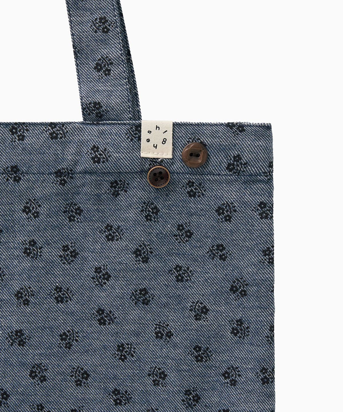 오헤시오(OHESHIO) FLORAL COTTON ECO BAG, BLUE