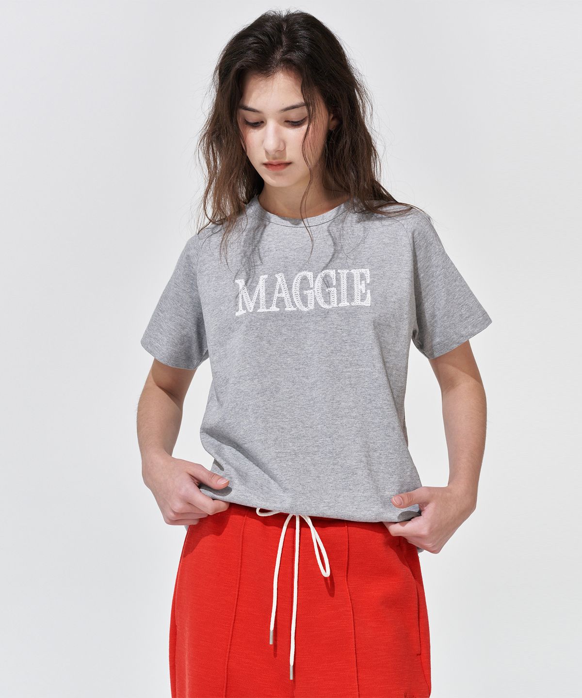 매기(MAGGIE) Signature Lace T-shirt (3color)