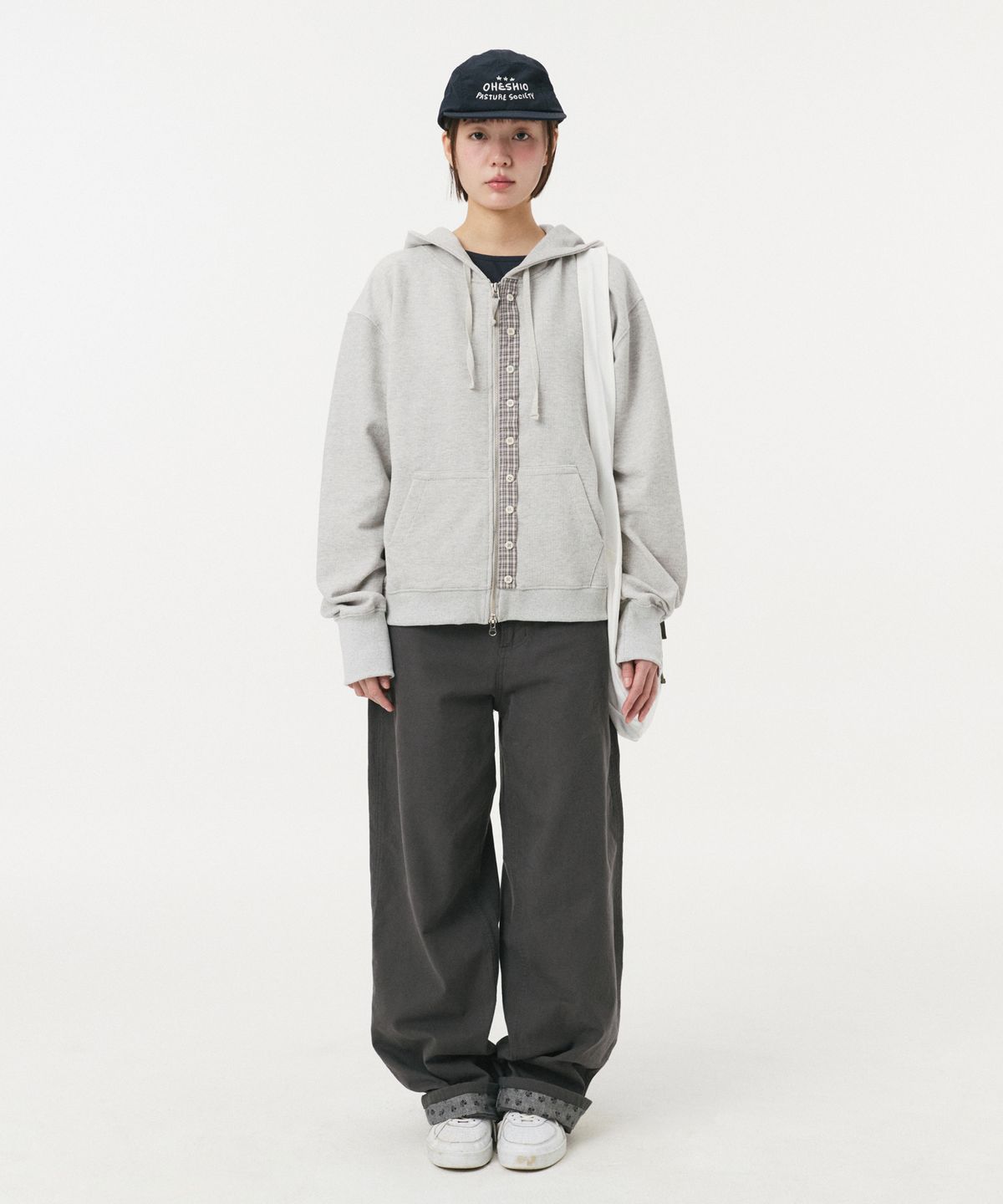 오헤시오(OHESHIO) LIGHT COTTON HOBO BAG, WHITE