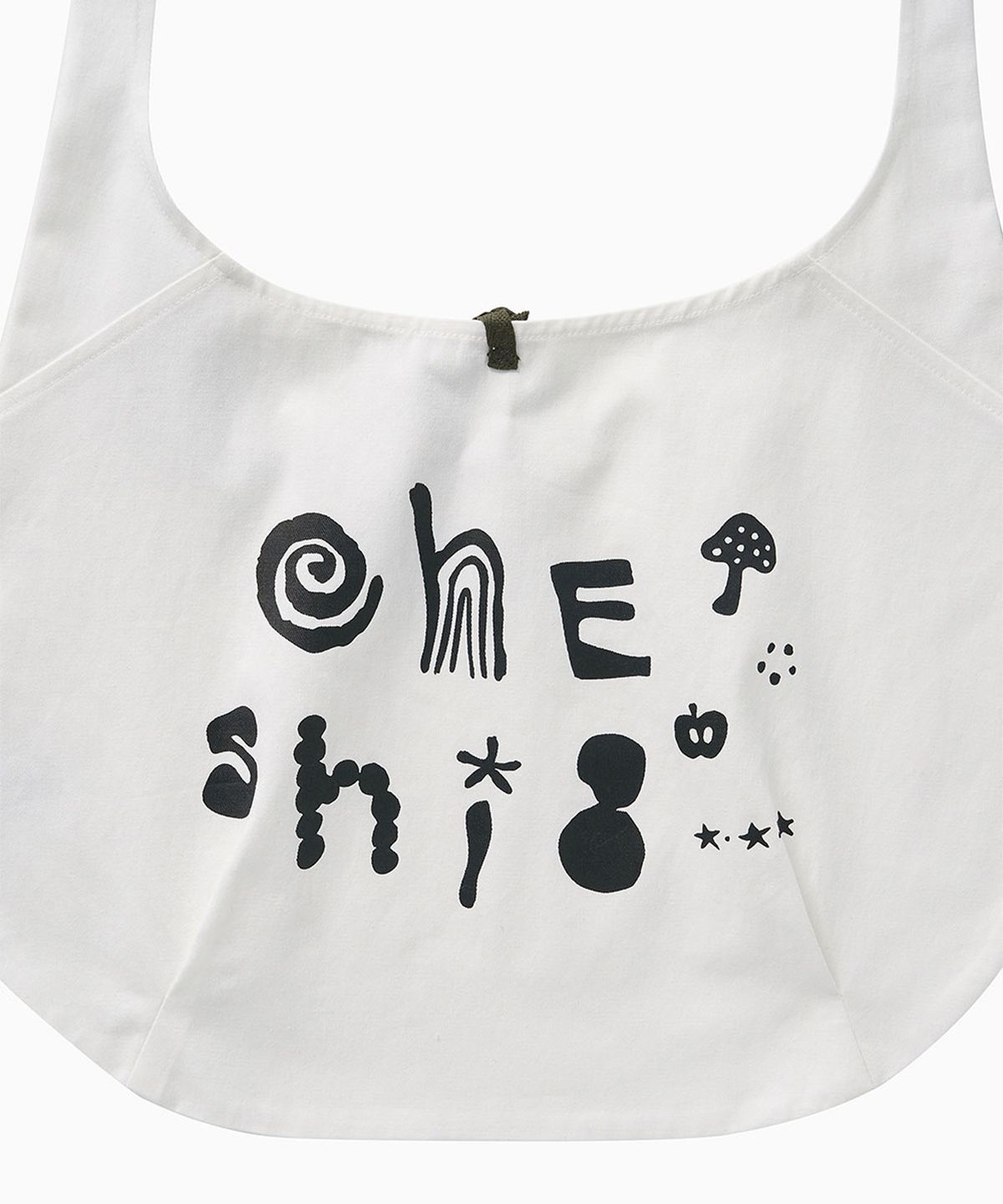 오헤시오(OHESHIO) LIGHT COTTON HOBO BAG, WHITE