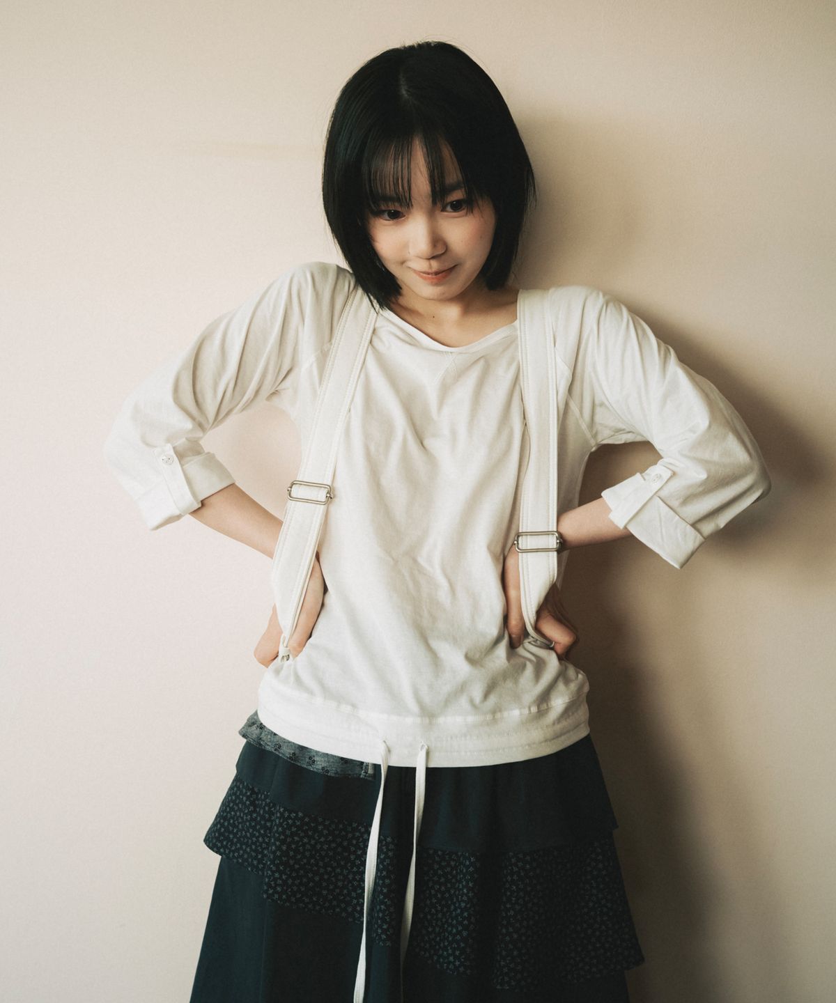 오헤시오(OHESHIO) DUAL POCKET BACKPACK, WHITE