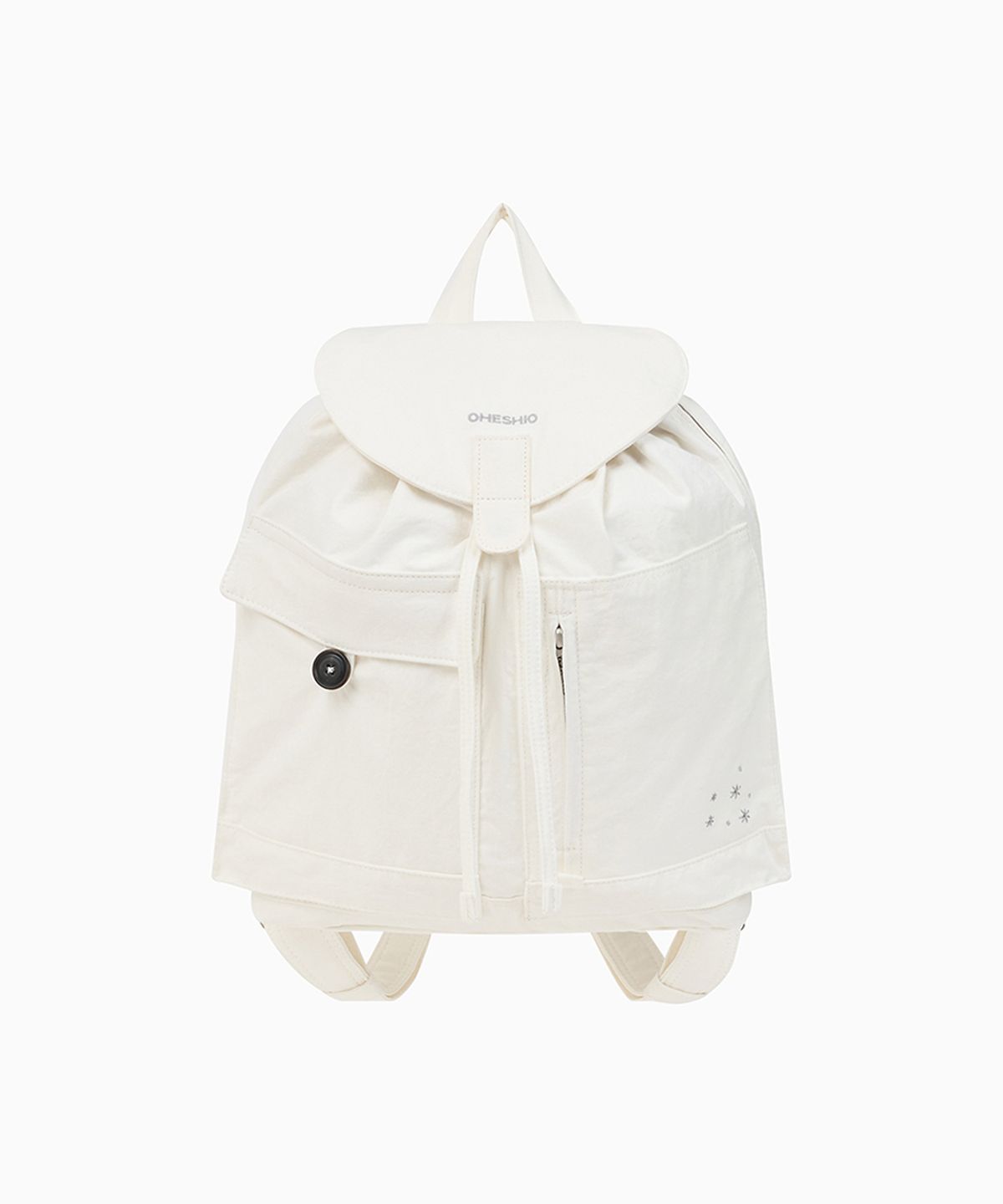 오헤시오(OHESHIO) DUAL POCKET BACKPACK, WHITE