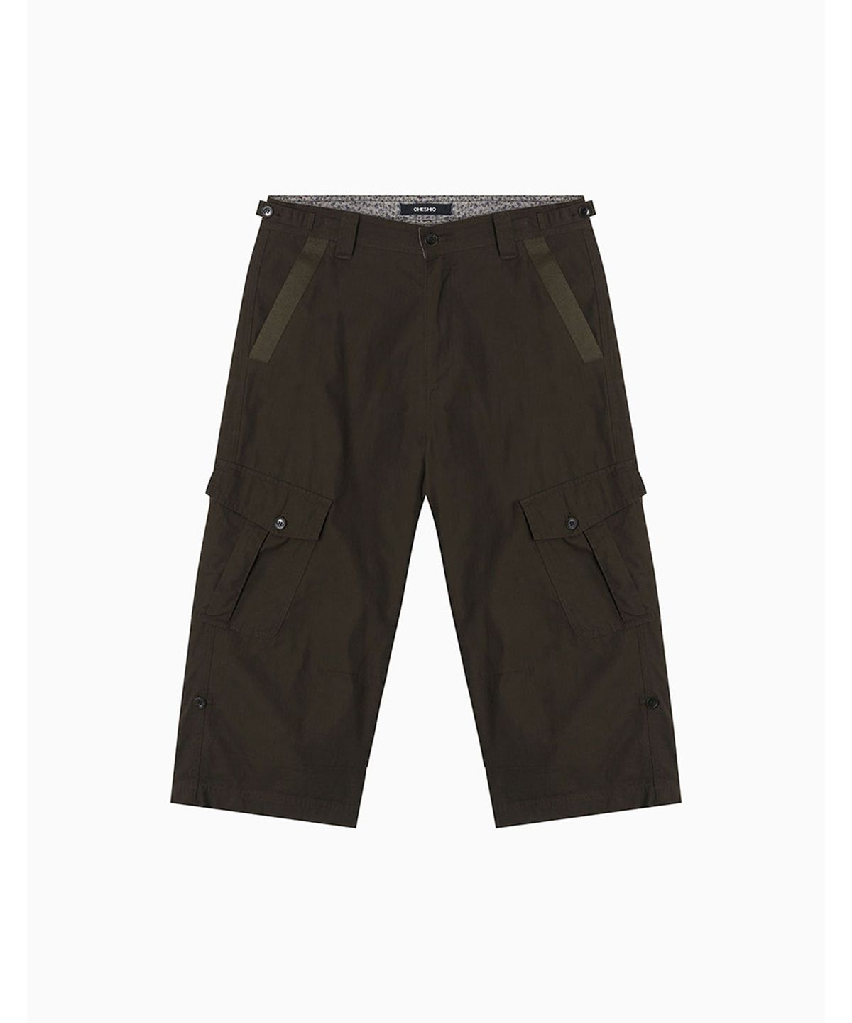 오헤시오(OHESHIO) CARGO POCKET ROLL-UP PANTS, BROWN