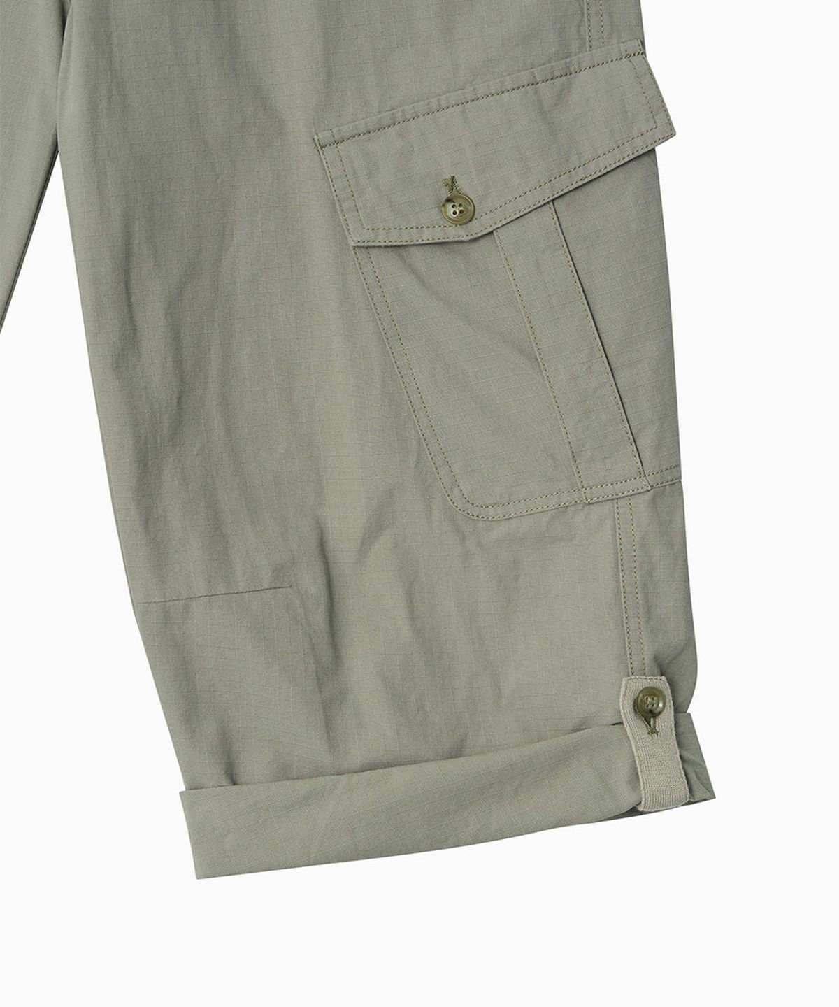 오헤시오(OHESHIO) CARGO POCKET ROLL-UP PANTS, KHAKI