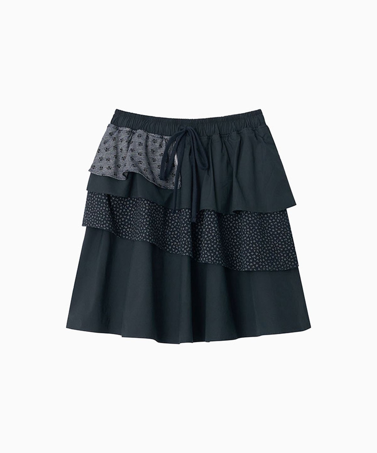 오헤시오(OHESHIO) CANCAN LAYERED SKIRT, FLORAL NAVY