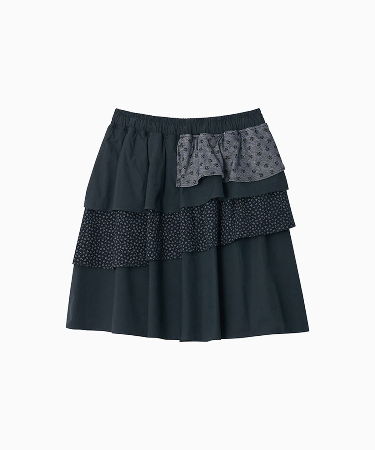 오헤시오(OHESHIO) CANCAN LAYERED SKIRT, FLORAL NAVY