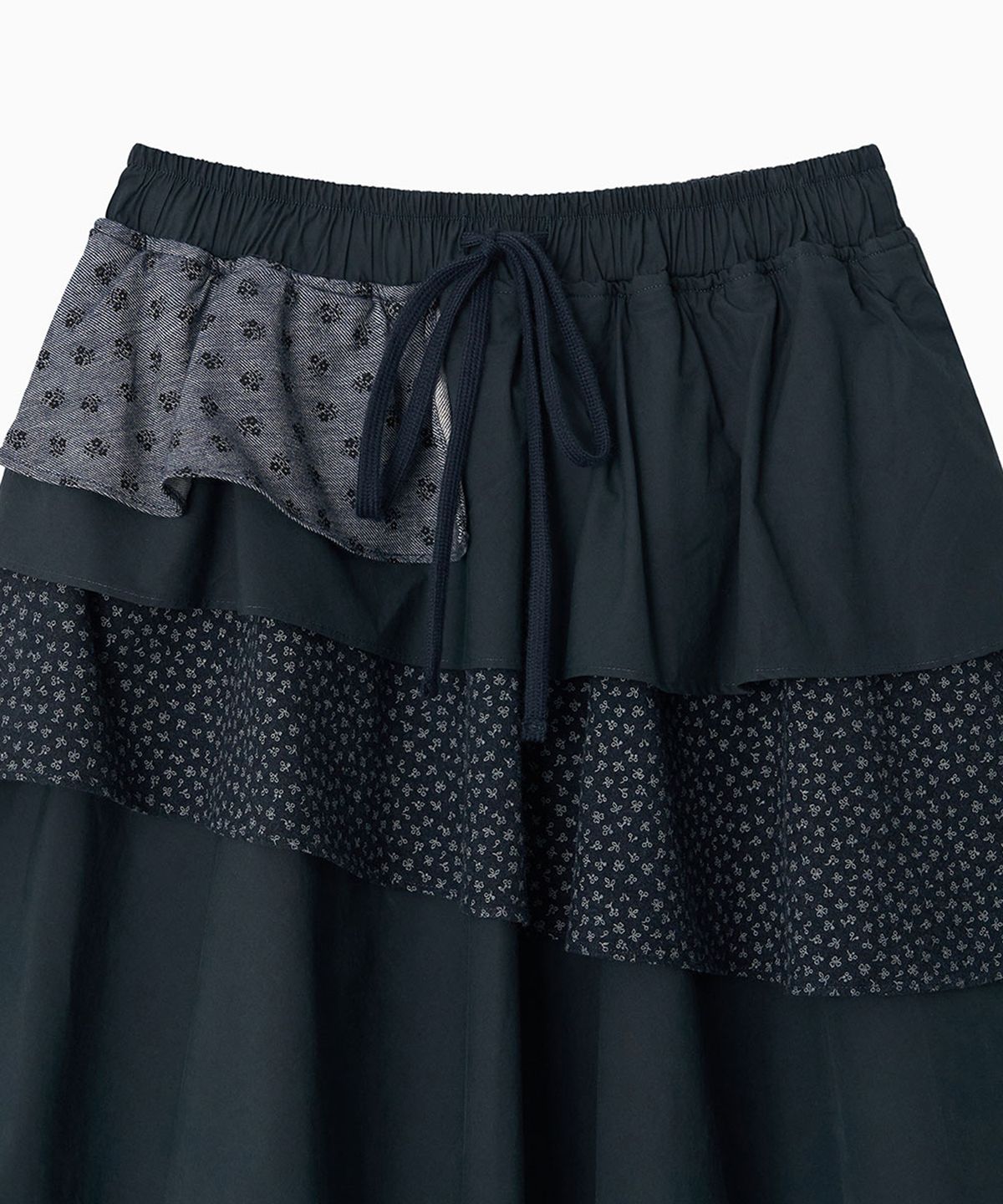 오헤시오(OHESHIO) CANCAN LAYERED SKIRT, FLORAL NAVY