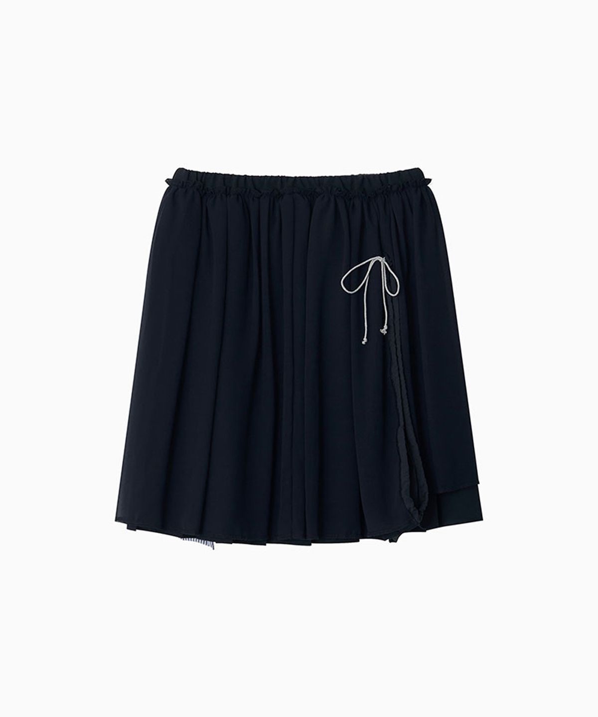 오헤시오(OHESHIO) DRAWSTRING SHIRRING SKIRT, NAVY