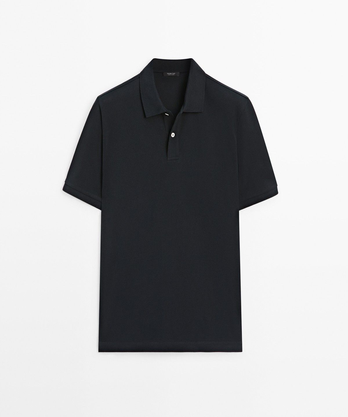 마시모두띠(MASSIMO DUTTI) 마이크로 텍스처드 코튼 피케 폴로 셔츠