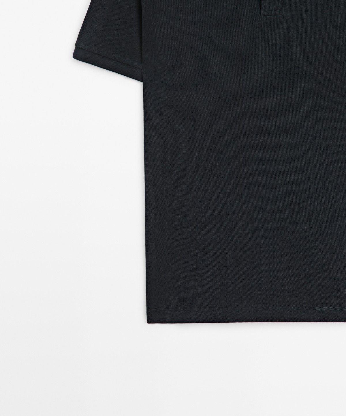 마시모두띠(MASSIMO DUTTI) 마이크로 텍스처드 코튼 피케 폴로 셔츠