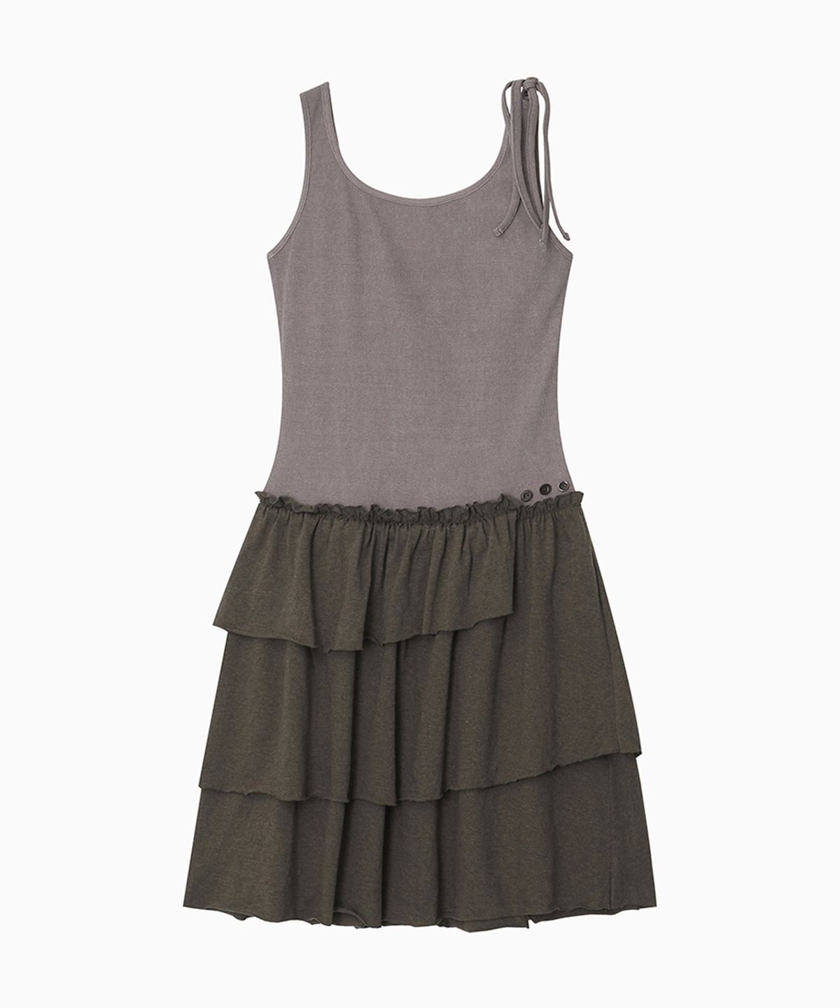 오헤시오(OHESHIO) SHIRRING LAYERED DRESS, INDIE PINK