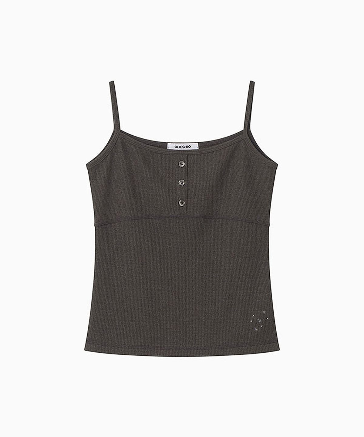 오헤시오(OHESHIO) STITCH BUTTON SLEEVELESS, BROWN