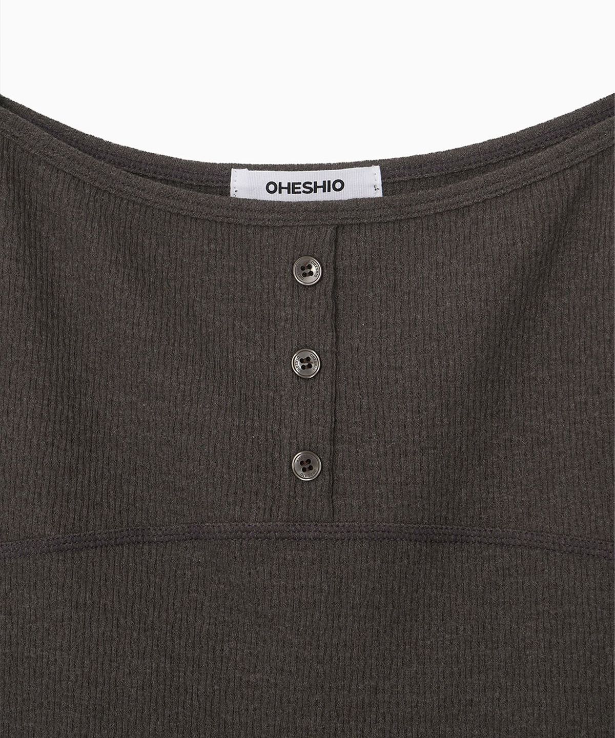 오헤시오(OHESHIO) STITCH BUTTON SLEEVELESS, BROWN