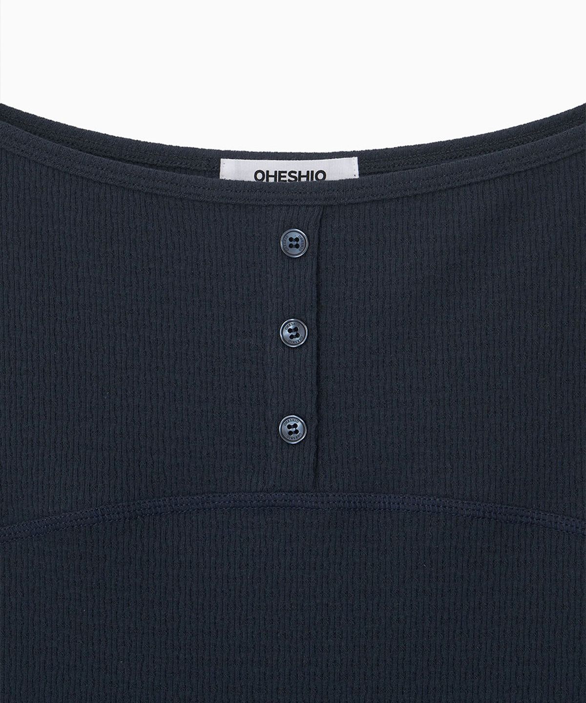 오헤시오(OHESHIO) STITCH BUTTON SLEEVELESS, NAVY