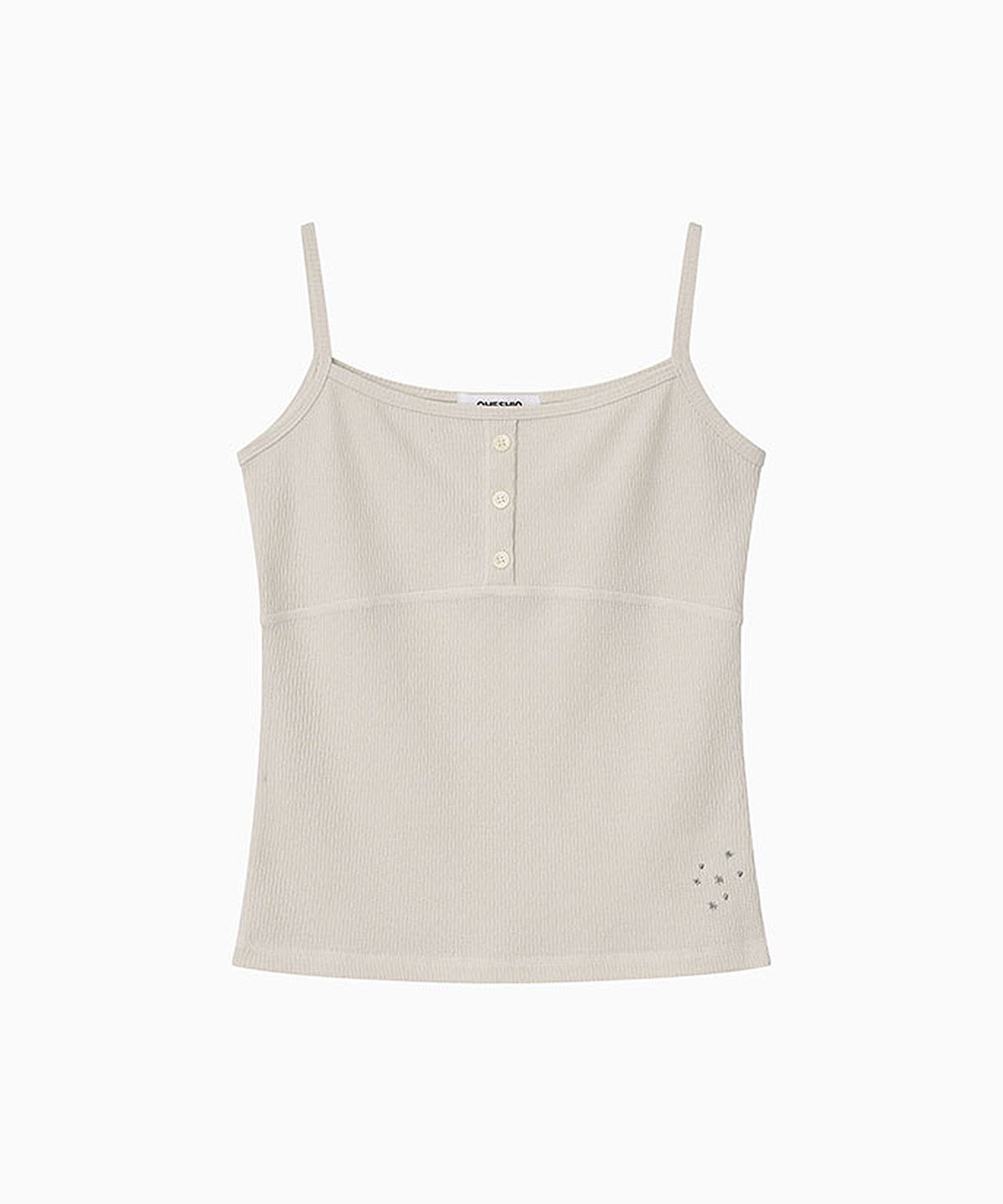 오헤시오(OHESHIO) STITCH BUTTON SLEEVELESS, CREAM