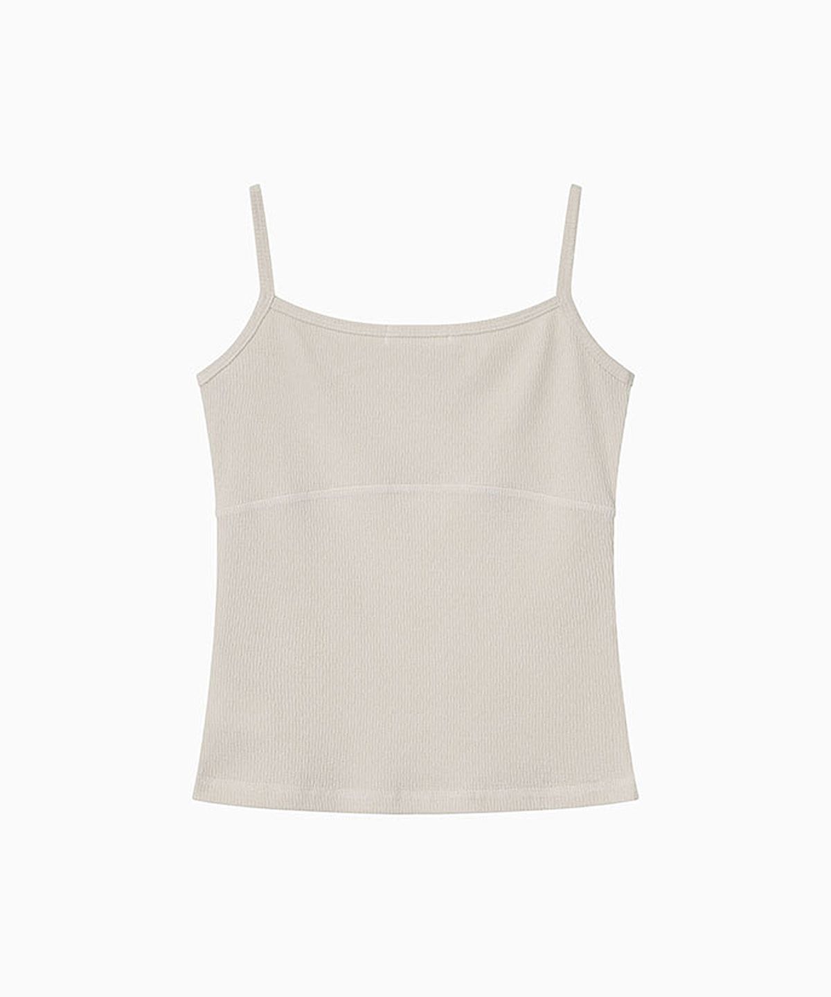 오헤시오(OHESHIO) STITCH BUTTON SLEEVELESS, CREAM