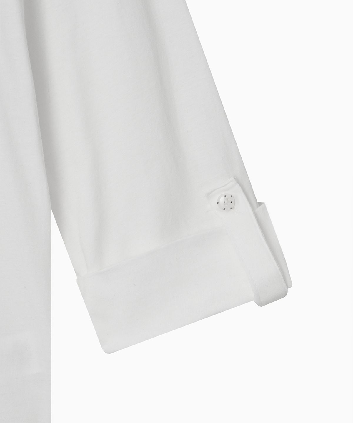 오헤시오(OHESHIO) ROLL-UP DOT LABEL TEE, IVORY