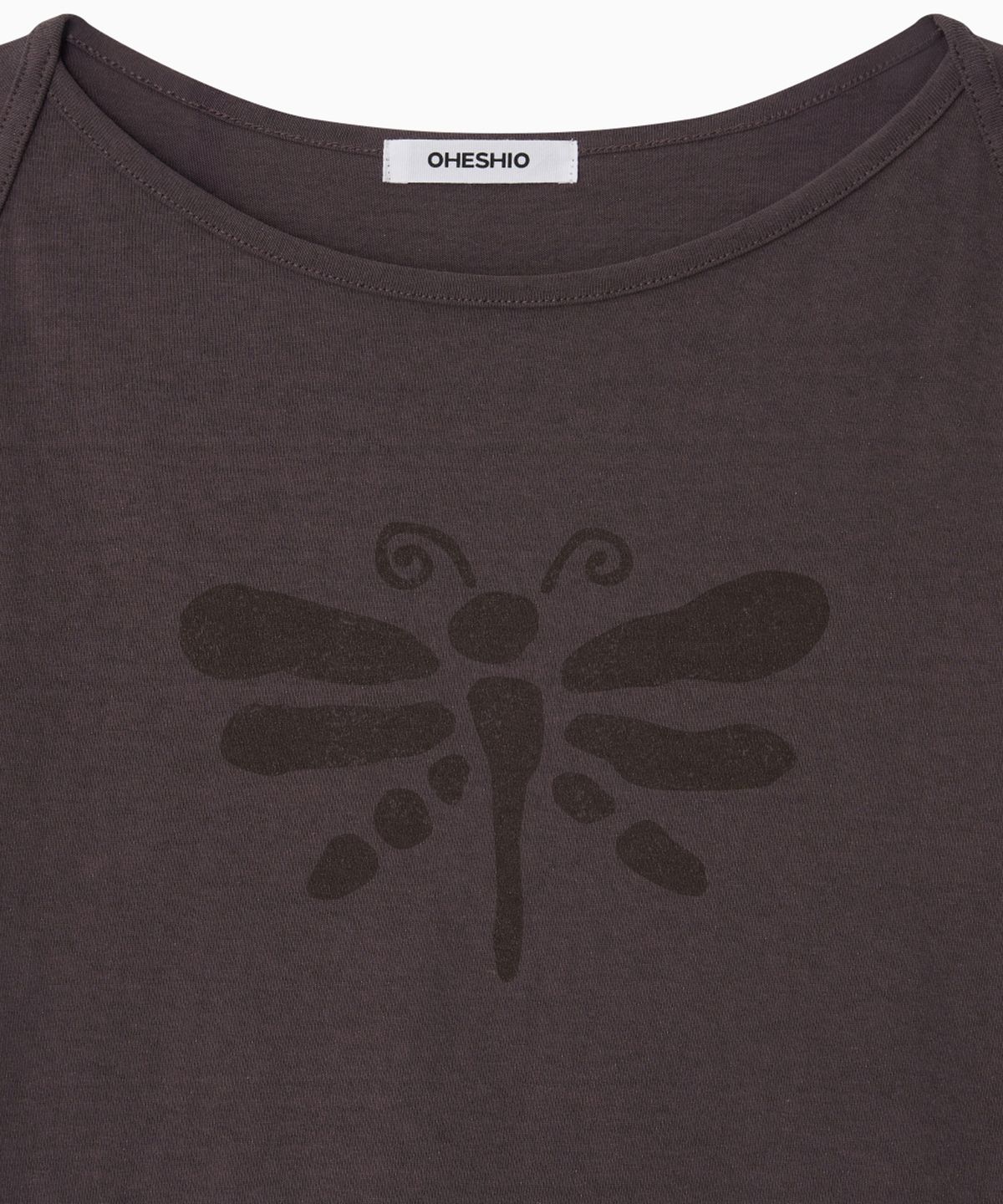 오헤시오(OHESHIO) VINTAGE DRAGONFLY SLIM T-SHIRT, PURPLE