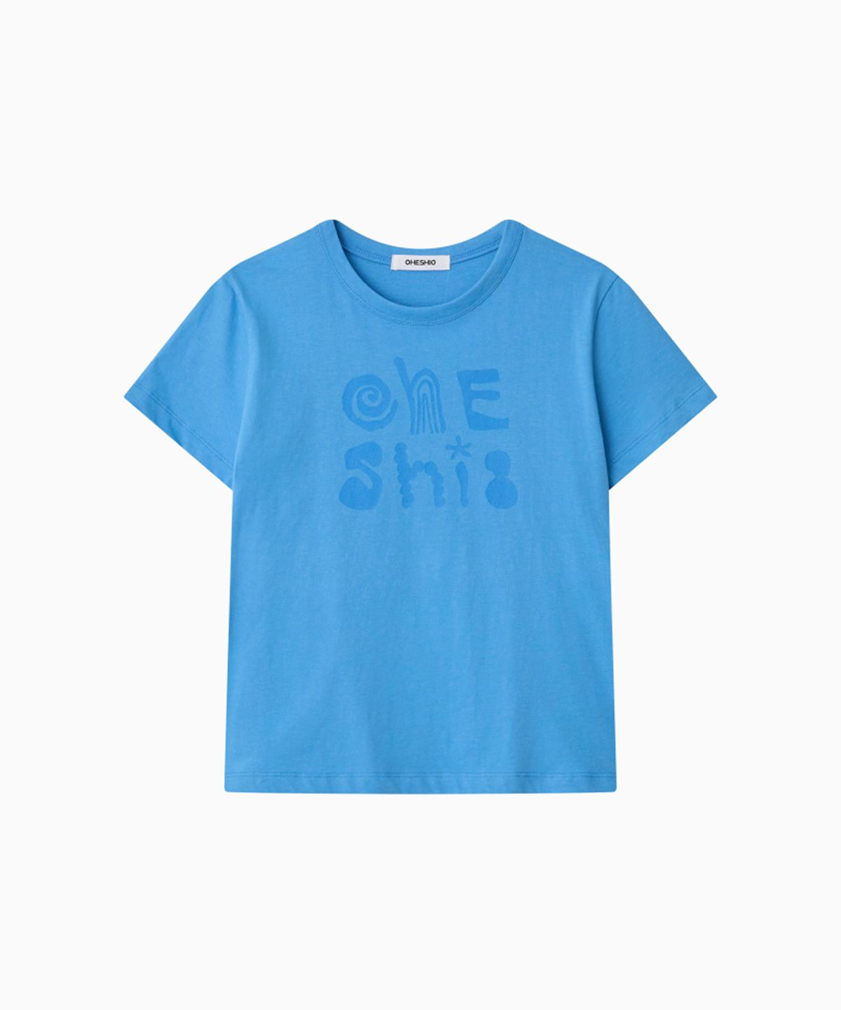오헤시오(OHESHIO) ART LOGO T-SHIRT, BLUE