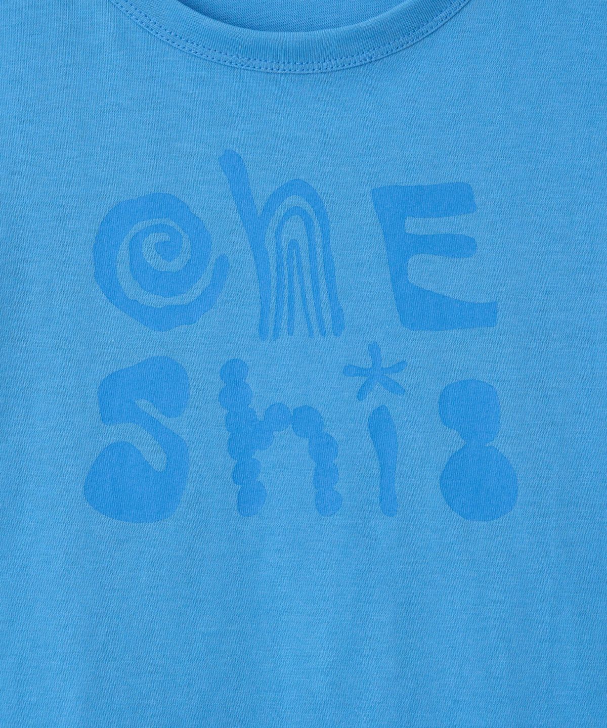 오헤시오(OHESHIO) ART LOGO T-SHIRT, BLUE